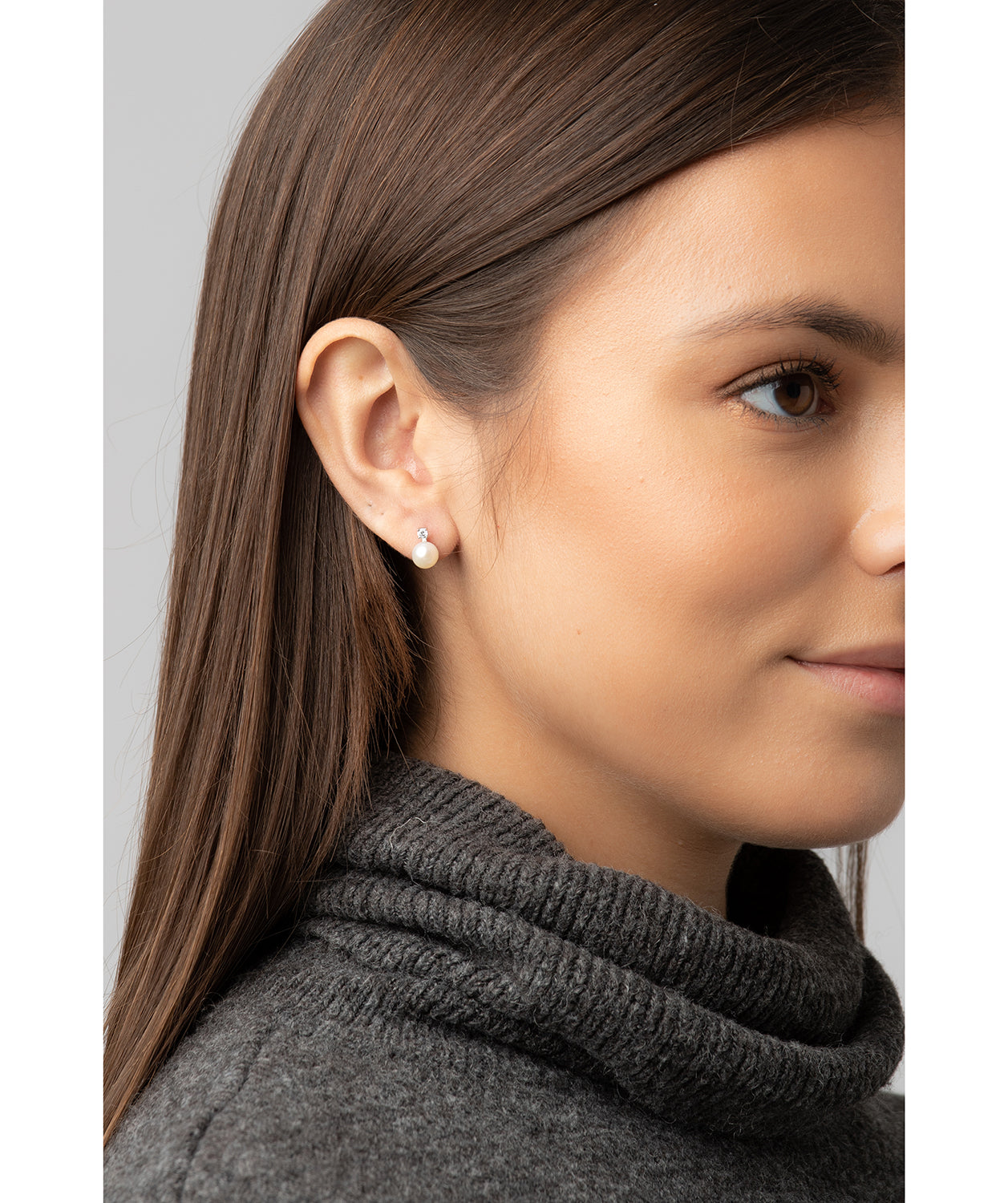 Gift Packaged 'Tomasa' Rhodium Plated 925 Silver & Pearl Earrings