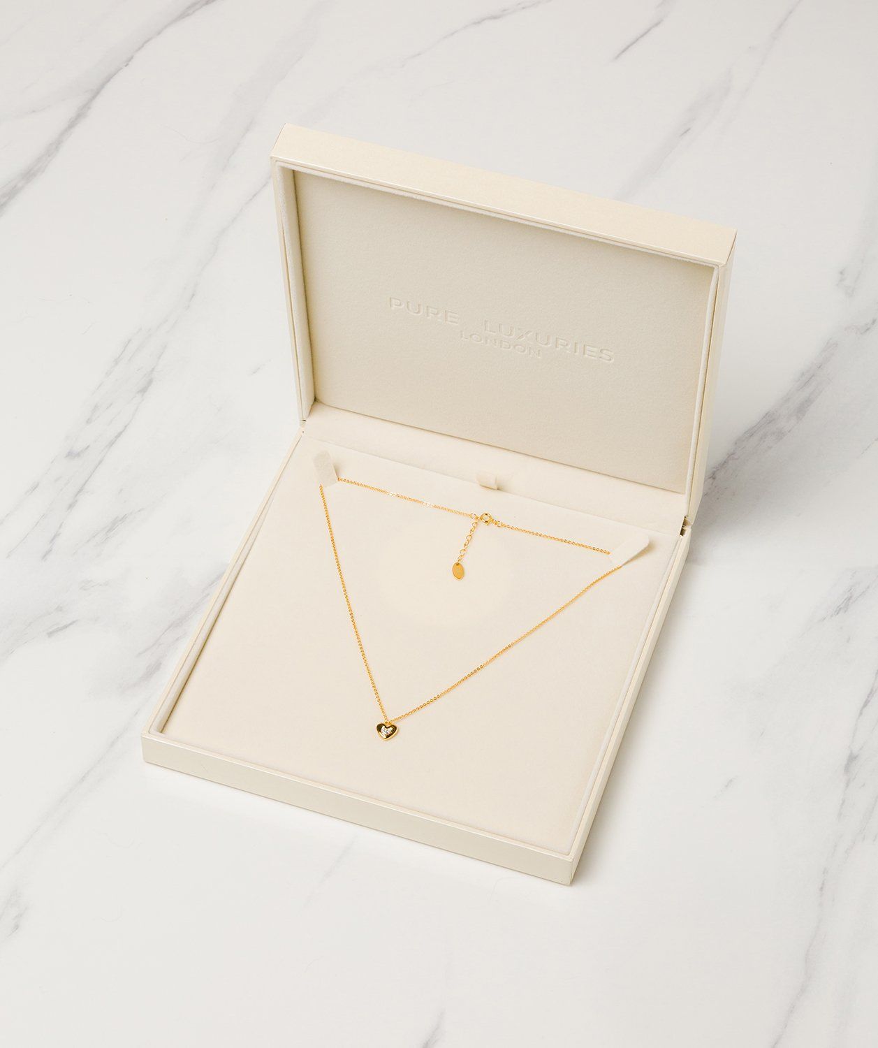 Gift Packaged 'Yelena' 18ct Yellow Gold Plated 925 Silver & Cubic Zirconia Heart Necklace