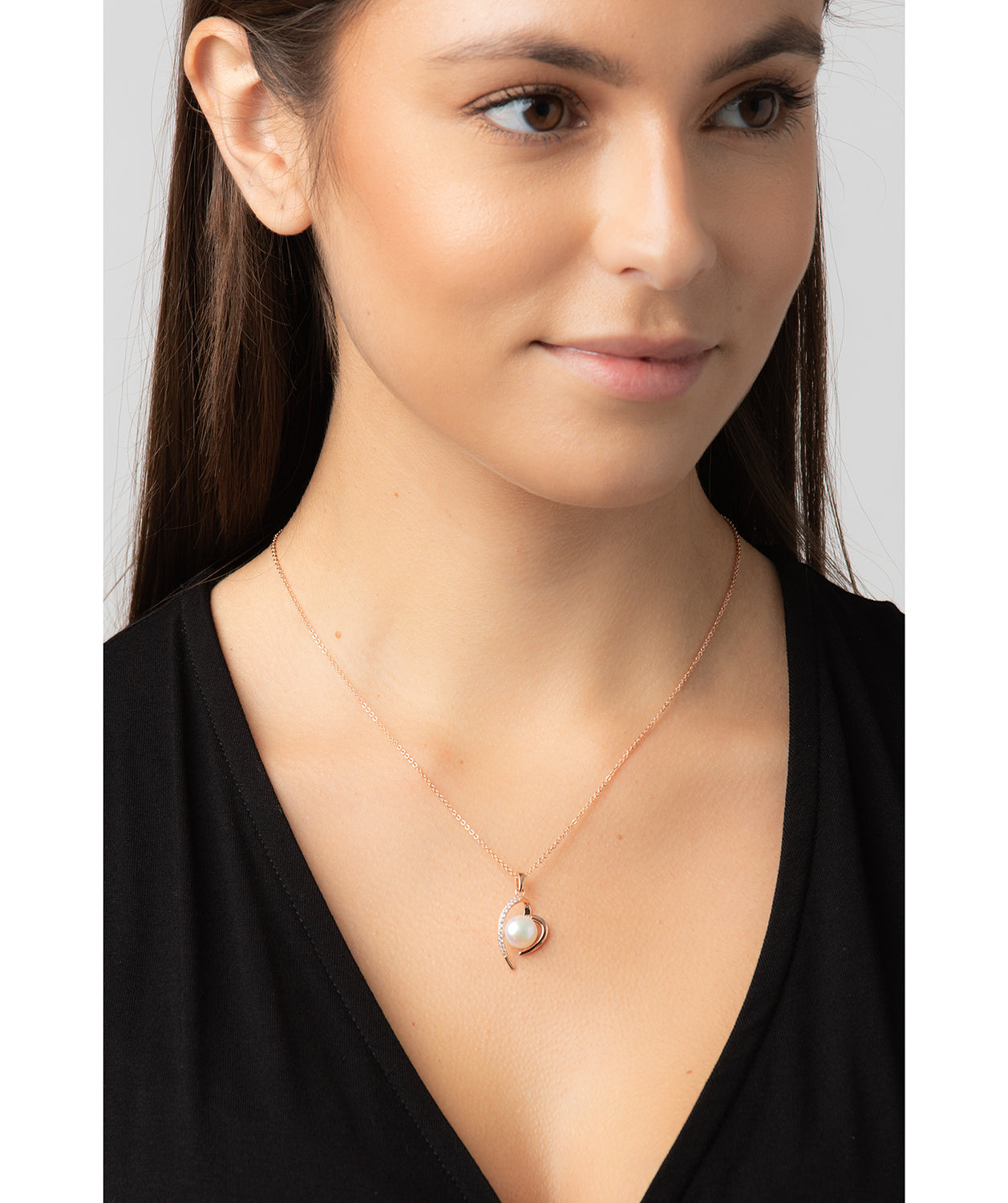 Gift Packaged 'Aurora' 18ct Rose Gold Plated 925 Silver with Freshwater Pearl