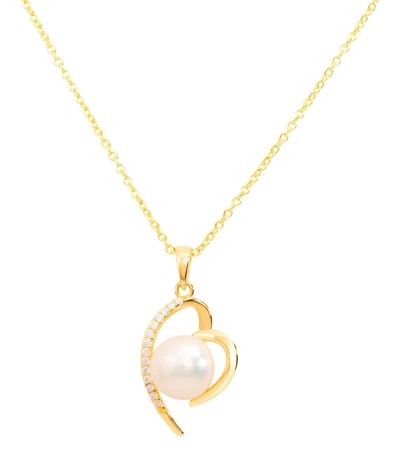 Gift Packaged 'Aurora' 18ct Gold Plated 925 Silver with Freshwater Pearl Pure Luxuries London
