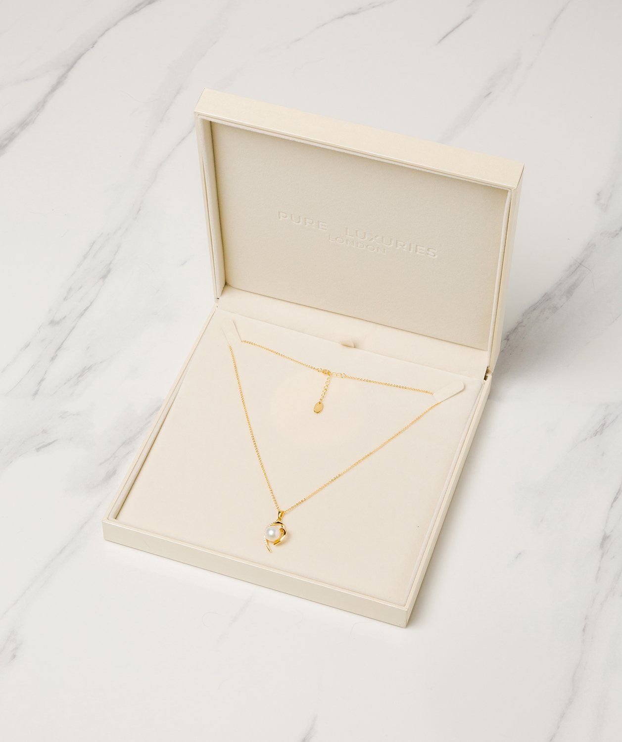 Gift Packaged 'Aurora' 18ct Gold Plated 925 Silver with Freshwater Pearl Pure Luxuries London