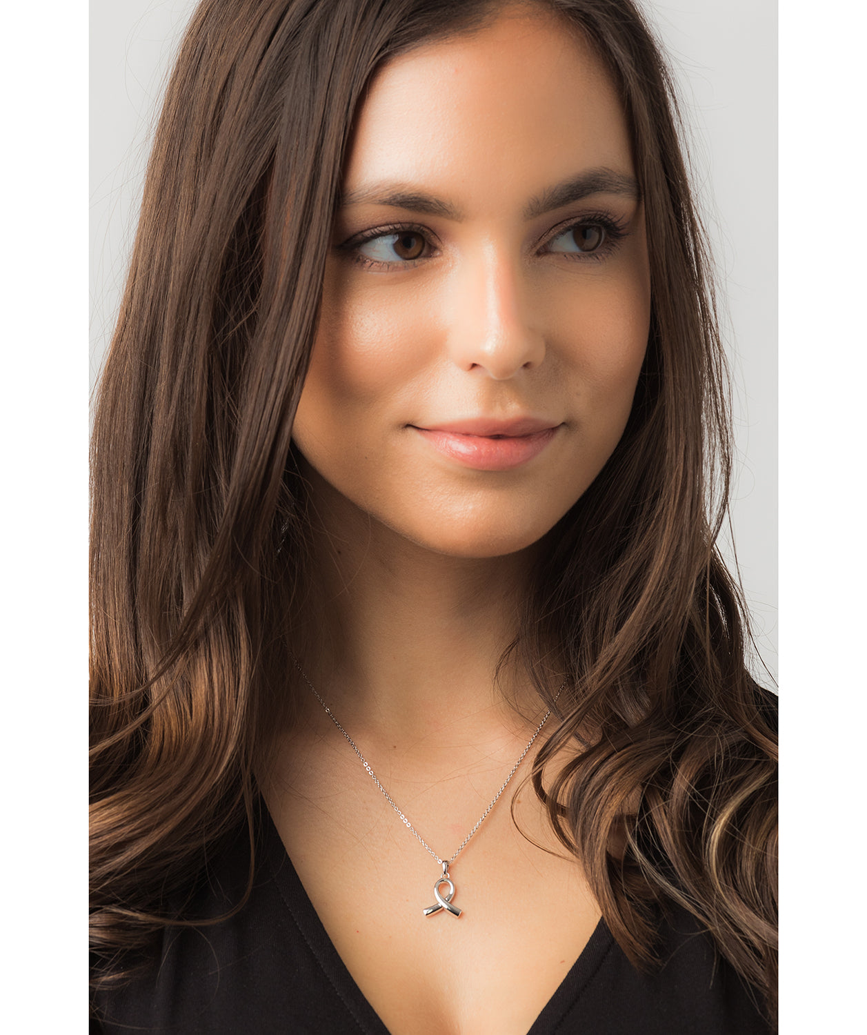 Gift Packaged 'Anson' 925 Silver Ribbon Design Necklace