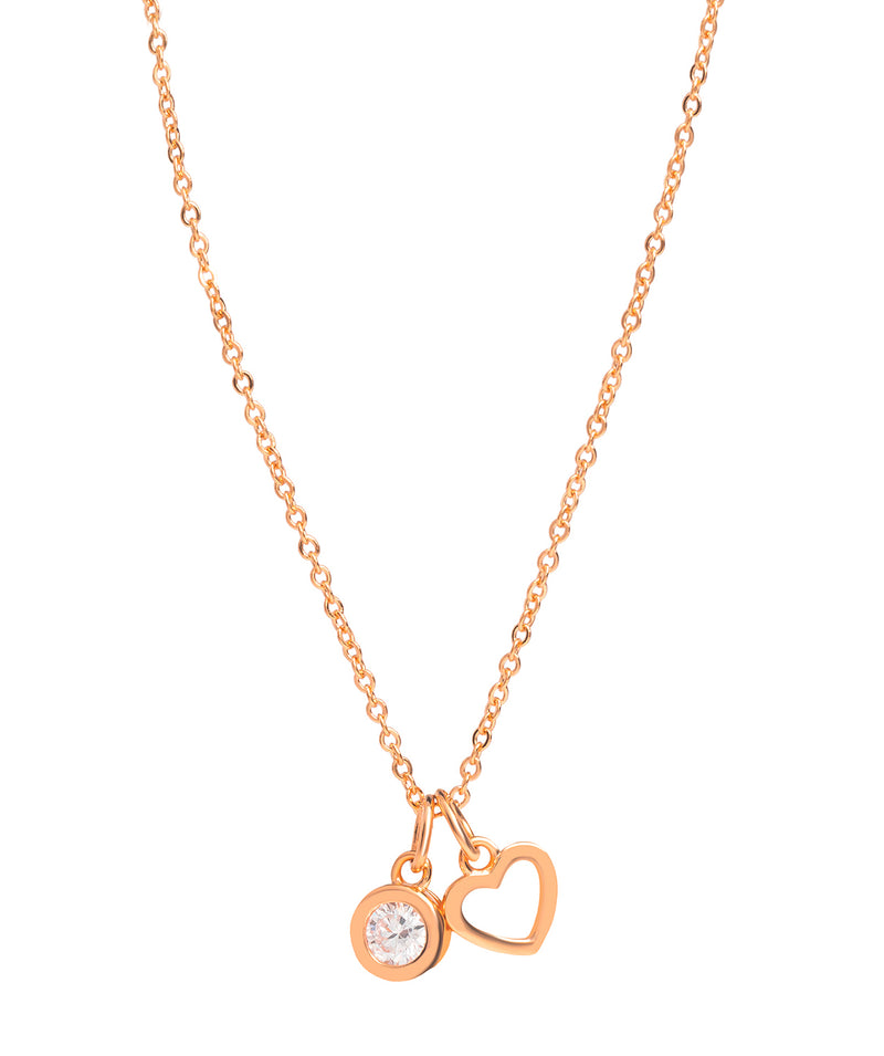 Gift Packaged 'Kouris' 18ct Rose Gold Plated 925 Silver & Cubic Zirconia Necklace