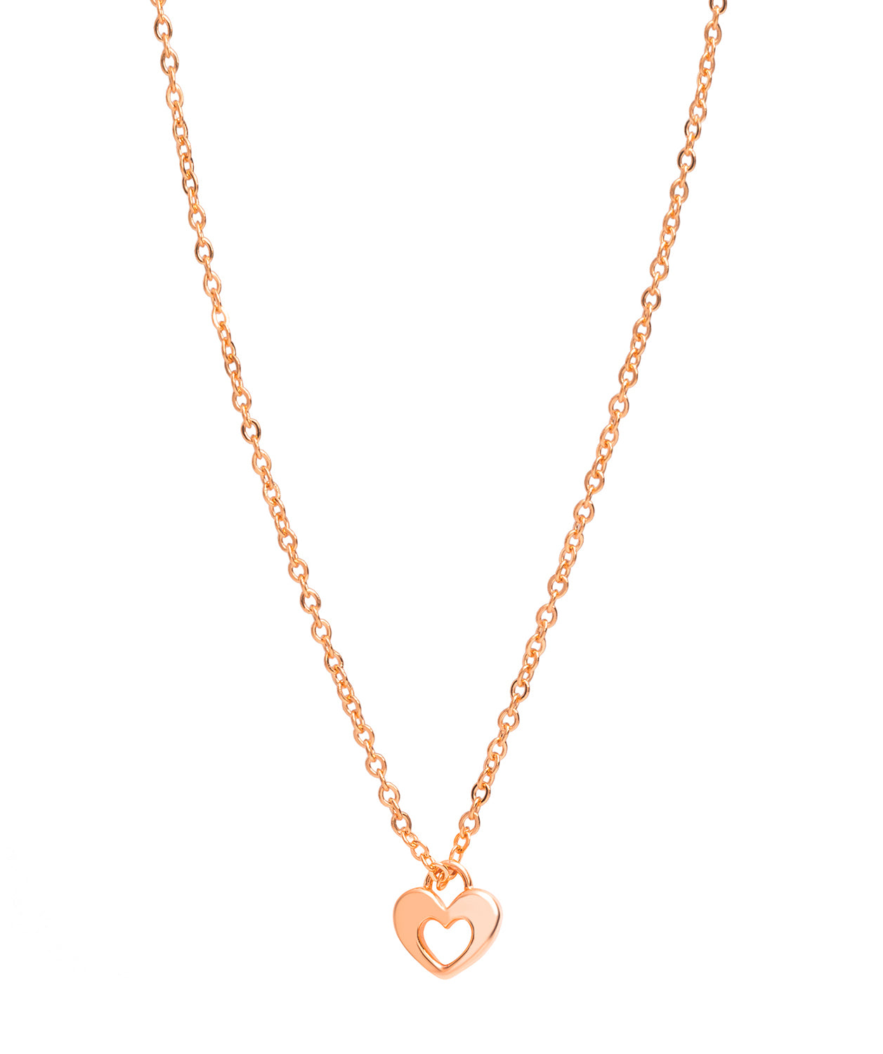 Gift Packaged 'Jaen' 18ct Rose Gold Plated 925 Silver Heart Necklace