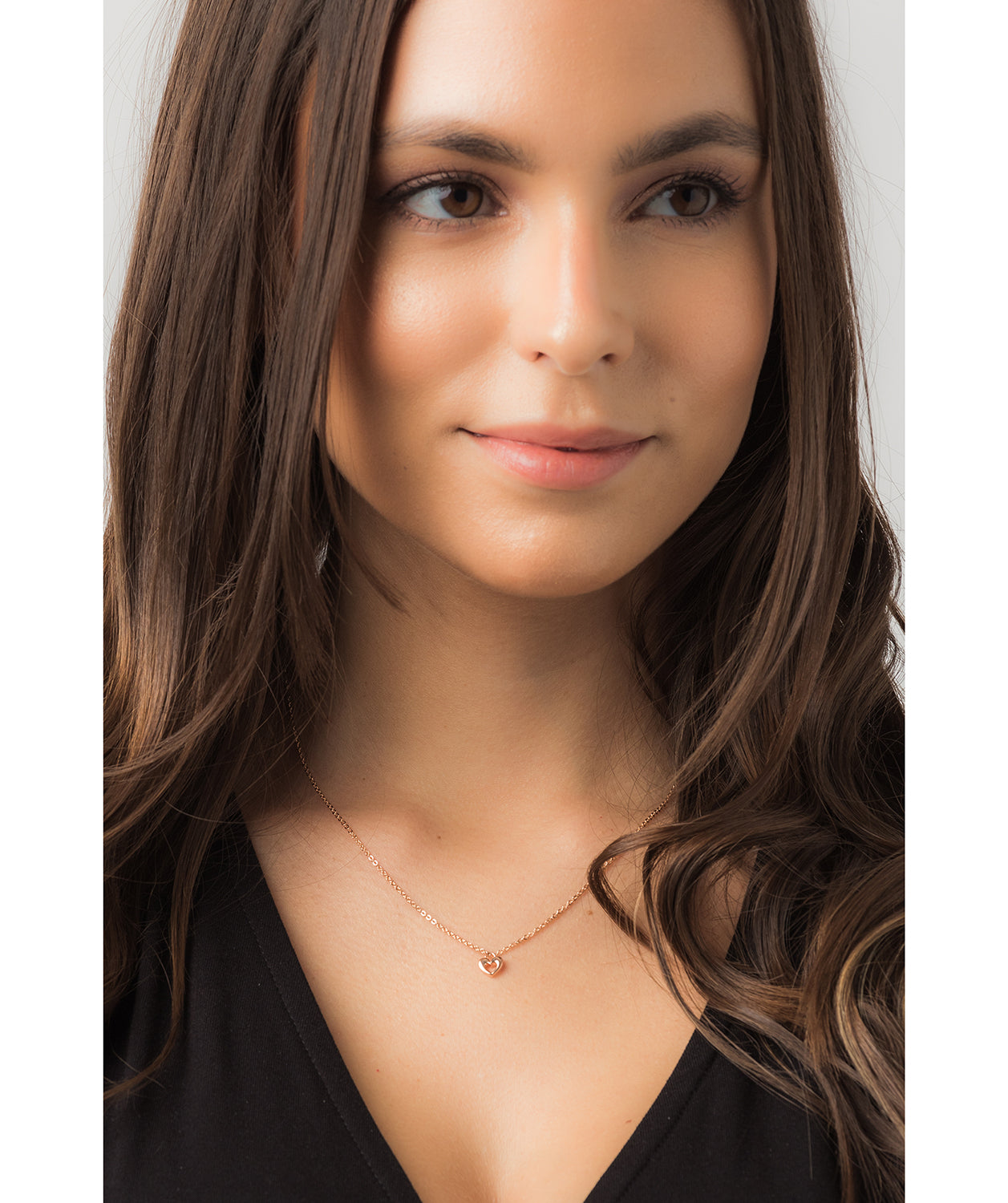 Gift Packaged 'Jaen' 18ct Rose Gold Plated 925 Silver Heart Necklace