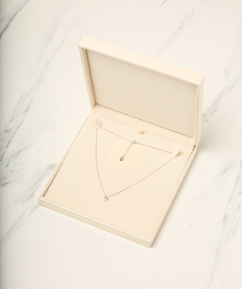 Gift Packaged 'Jaen' 925 Silver Heart Necklace