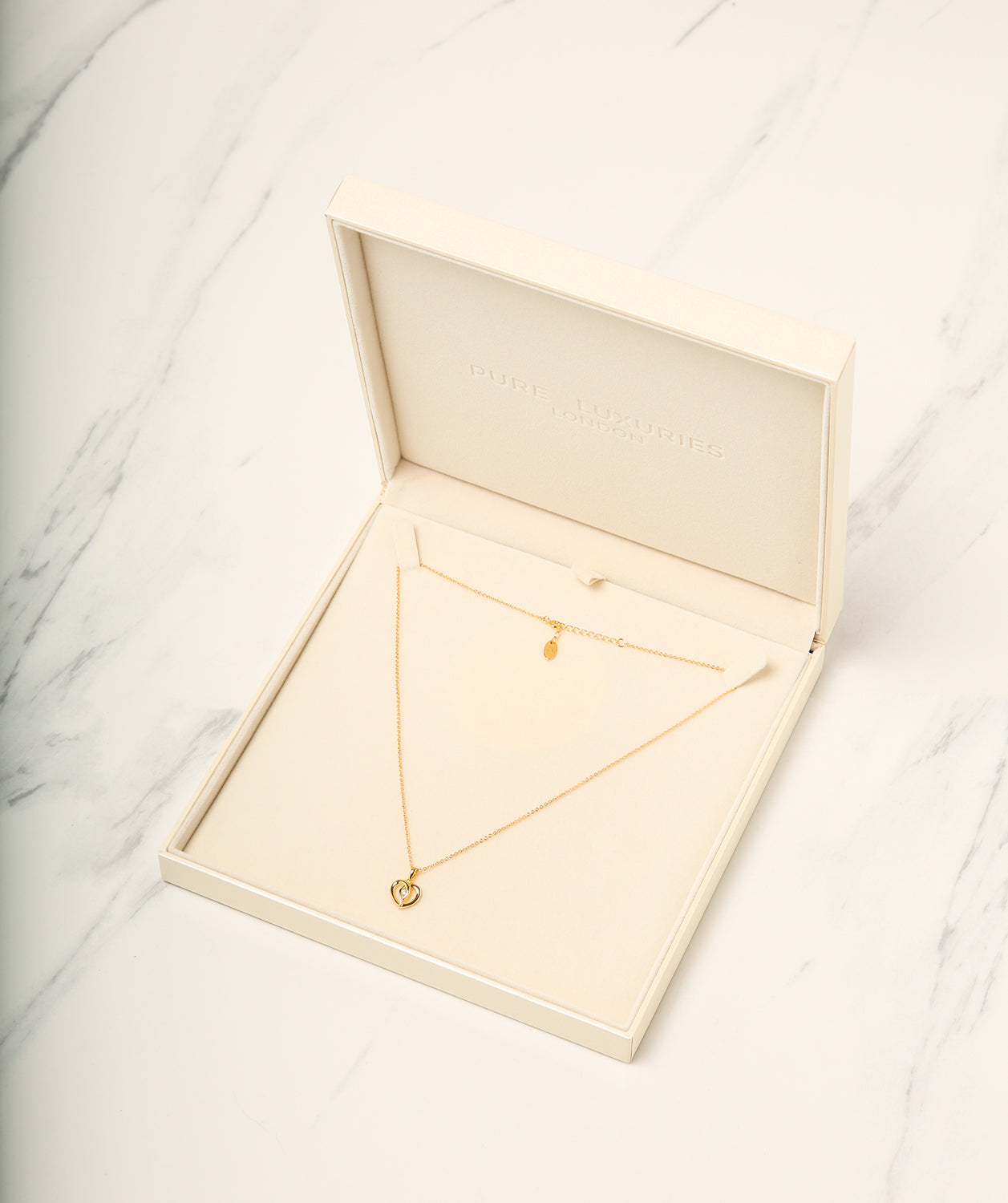 Gift Packaged 'Keller' 18ct Yellow Gold Plated 925 Silver & Cubic Zirconia Necklace