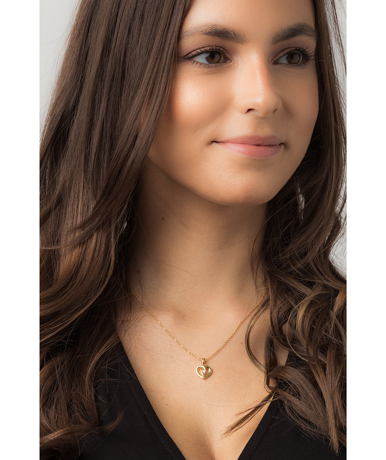 Gift Packaged 'Keller' 18ct Yellow Gold Plated 925 Silver & Cubic Zirconia Necklace