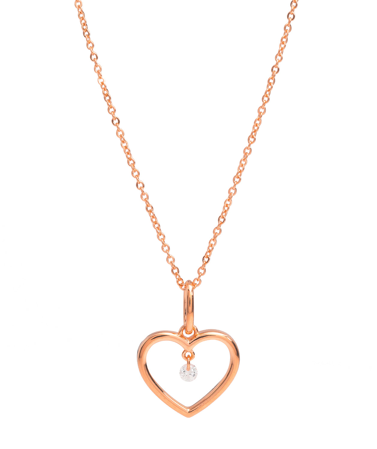 Gift Packaged 'Nicole' 18ct Rose Gold Plated 925 Silver & Cubic Zirconia Necklace