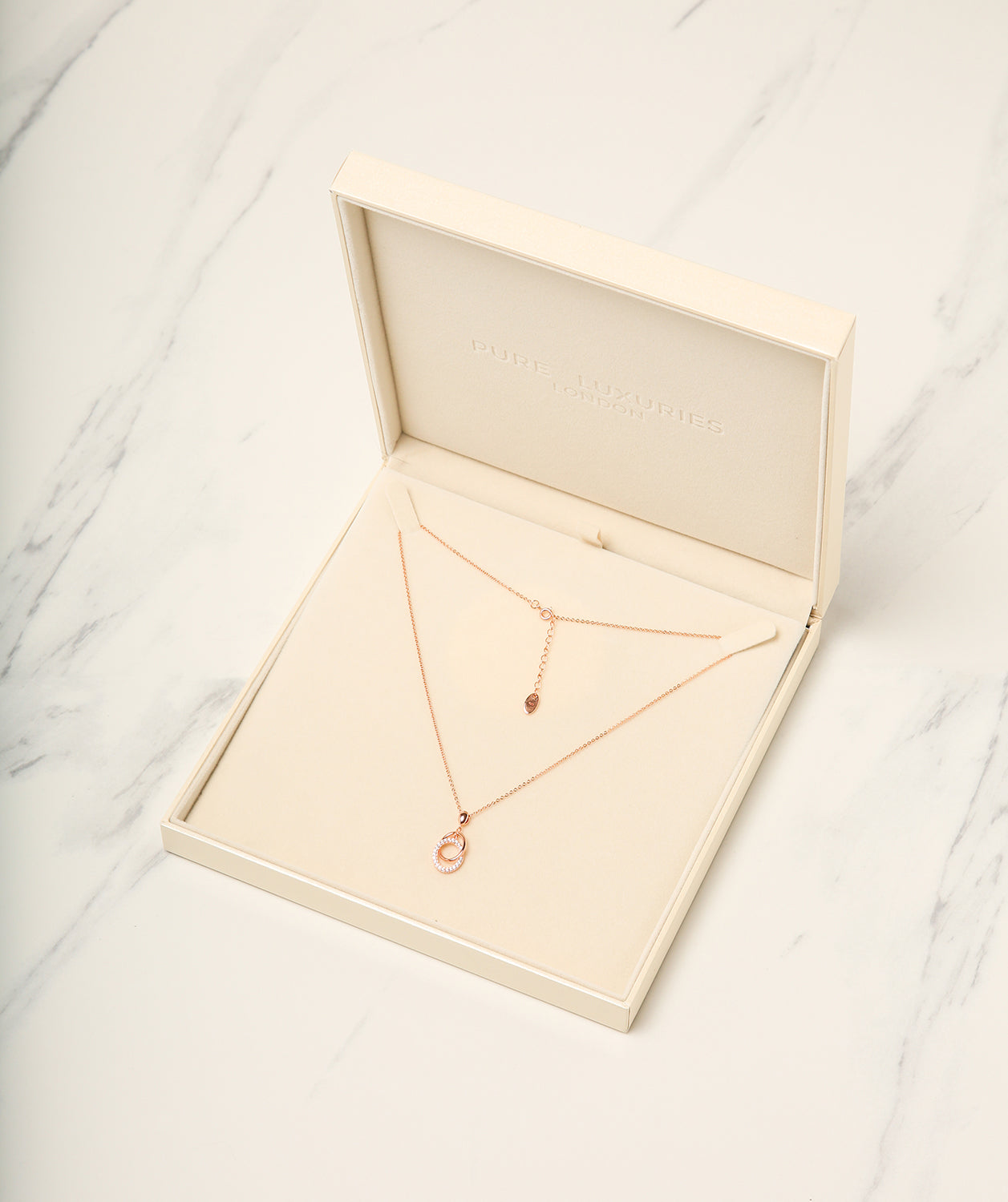 Gift Packaged 'Bolera' 18ct Rose Gold Plated 925 Silver & Cubic Zirconia Necklace
