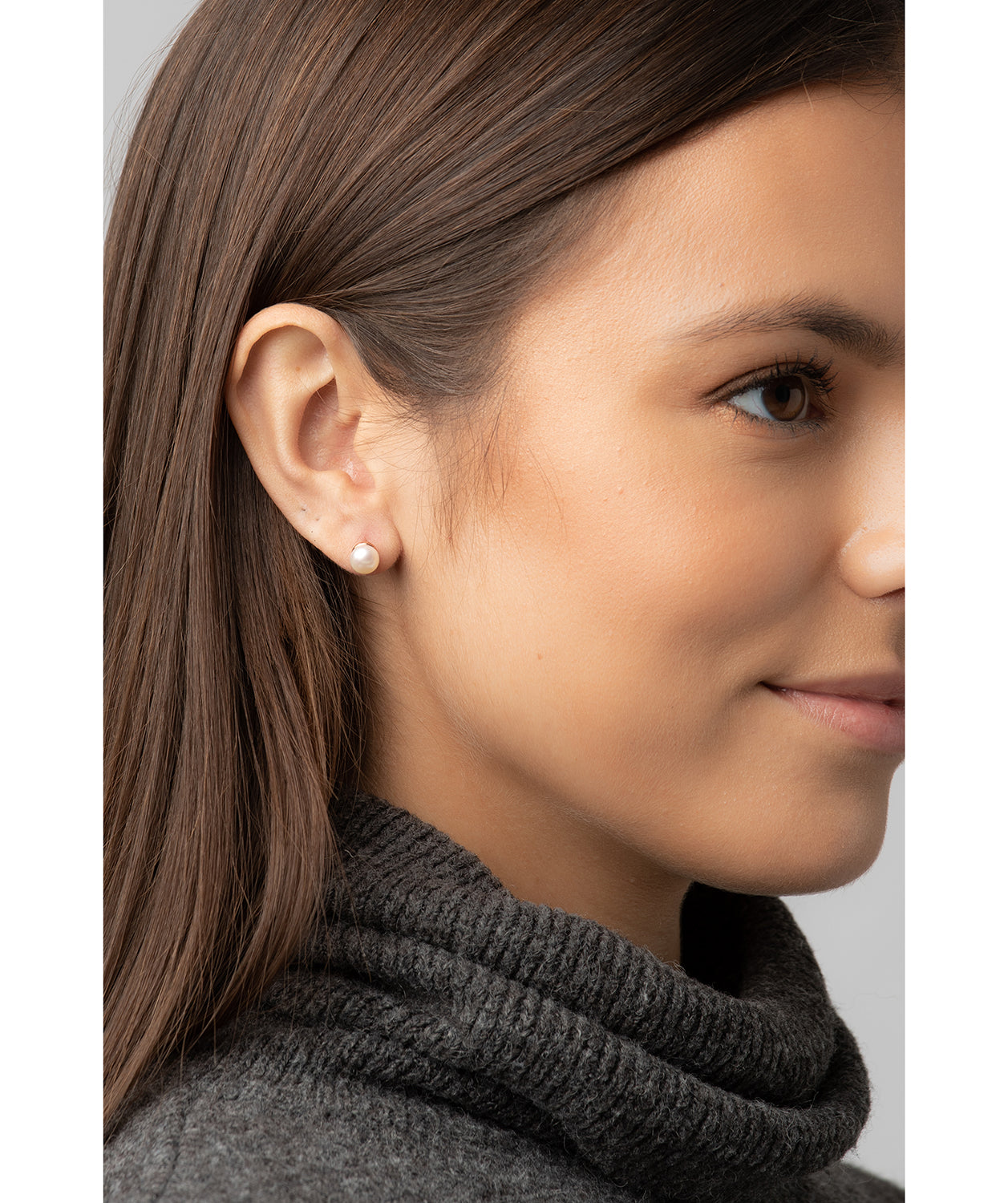 Gift Packaged 'Laval' 18ct Rose Gold Plated 925 Silver & Freshwater Pearl Stud Earrings