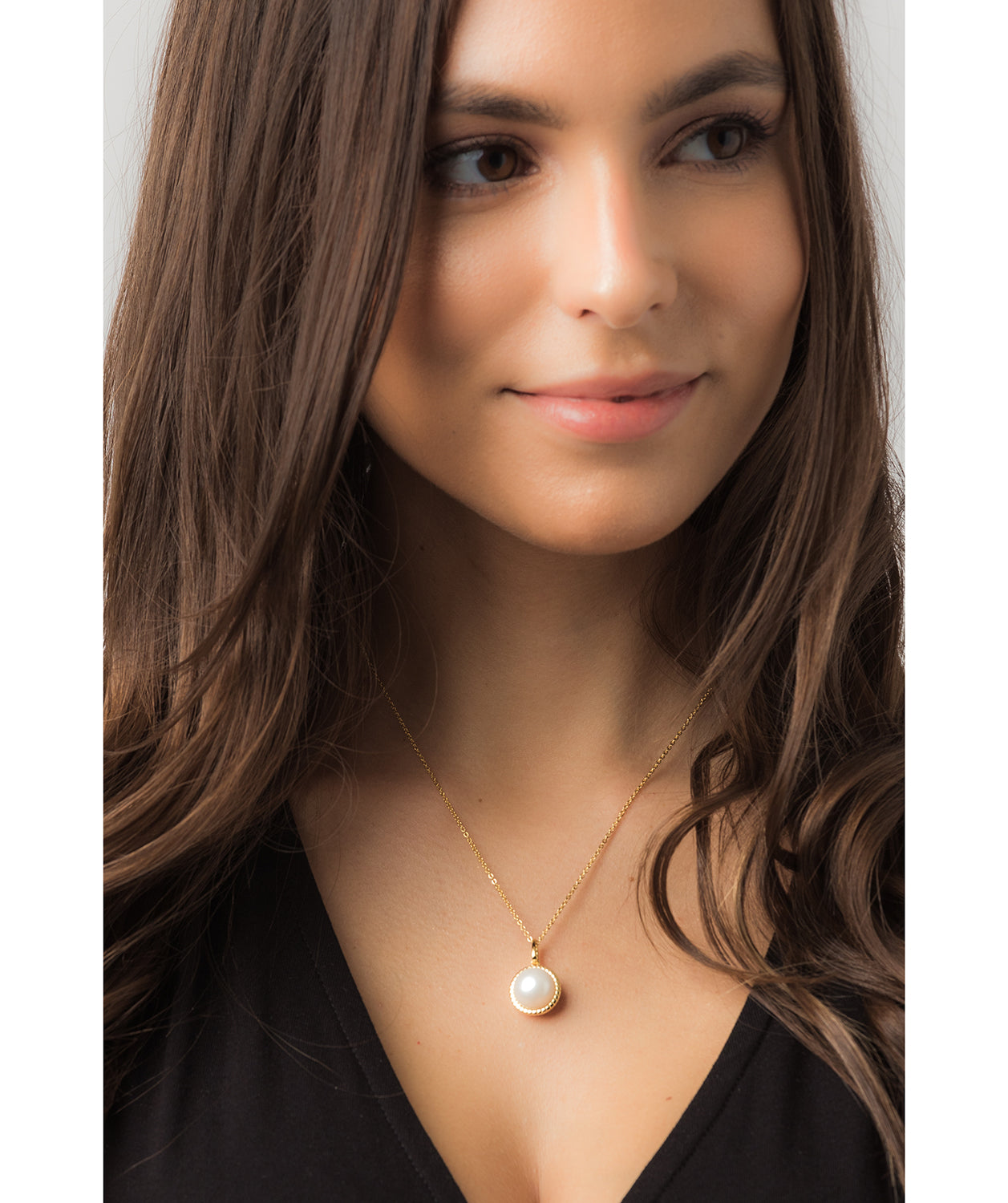 Gift Packaged 'Cosmos' 18ct Yellow Gold Plated 925 Silver & Freshwater Pearl Halo Pendant Necklace