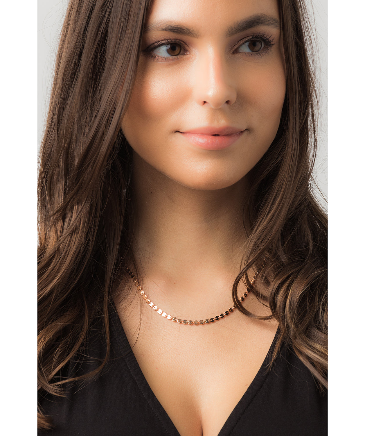 Gift Packaged 'Modesto' 18ct Rose Gold Plated 925 Silver Link Necklace