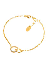 Gift Packaged 'Zeller' 18ct Yellow Gold Plated 925 Silver Linked Circle Bracelet