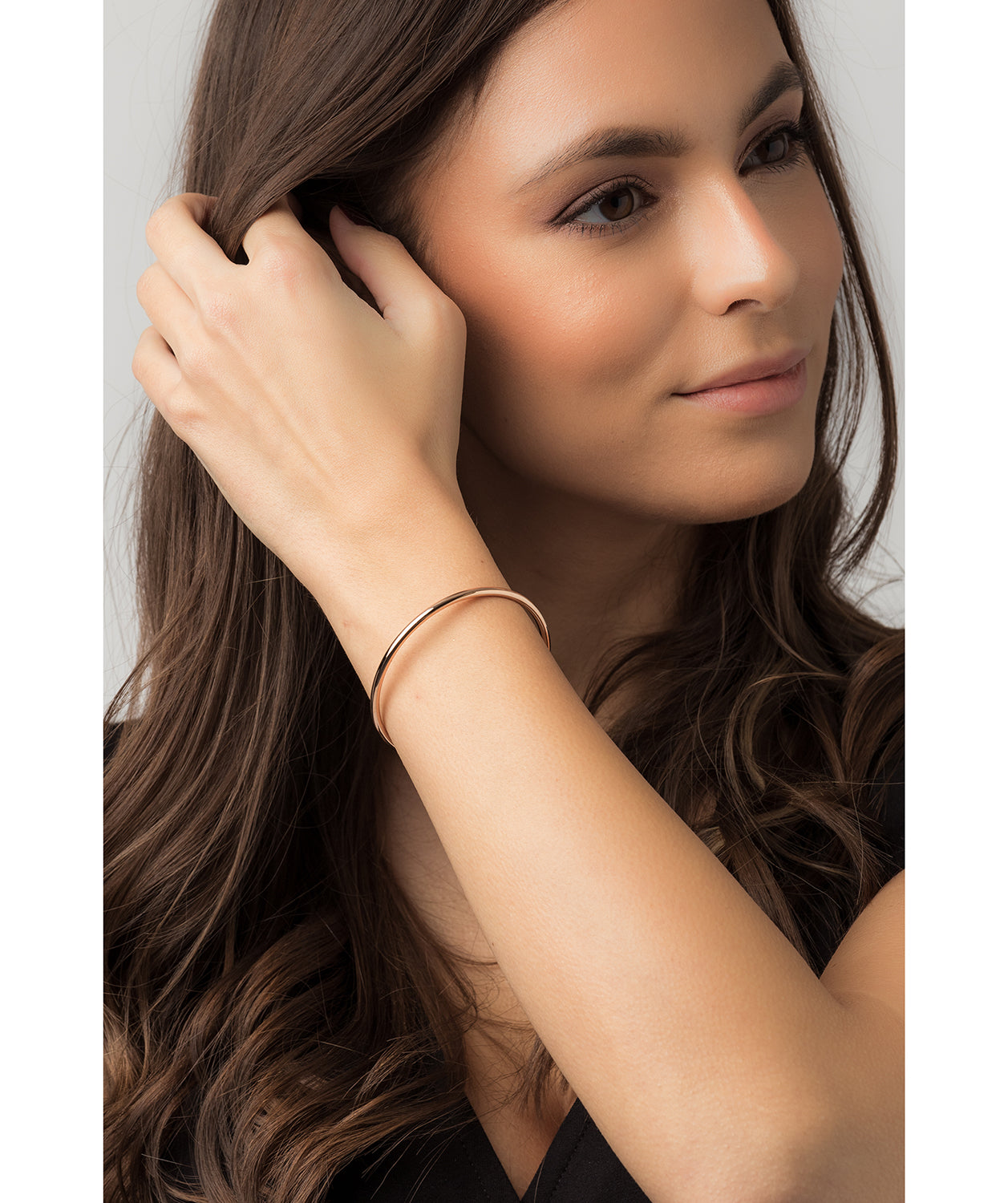 Gift Packaged 'Caspari' 18ct Rose Gold Plated 925 Silver Bangle