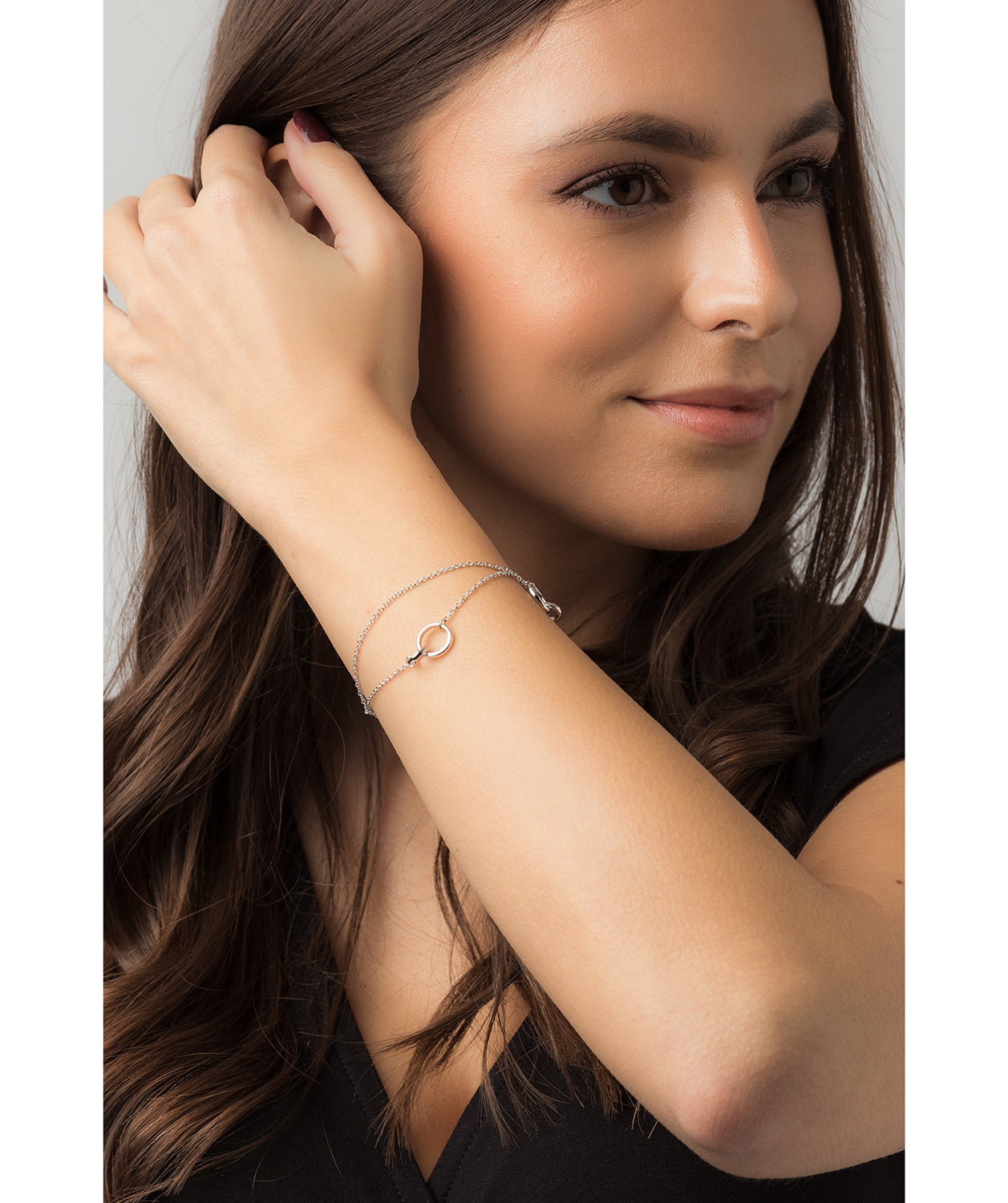 Gift Packaged 'Sieger' Rhodium Plated 925 Dual Bracelet