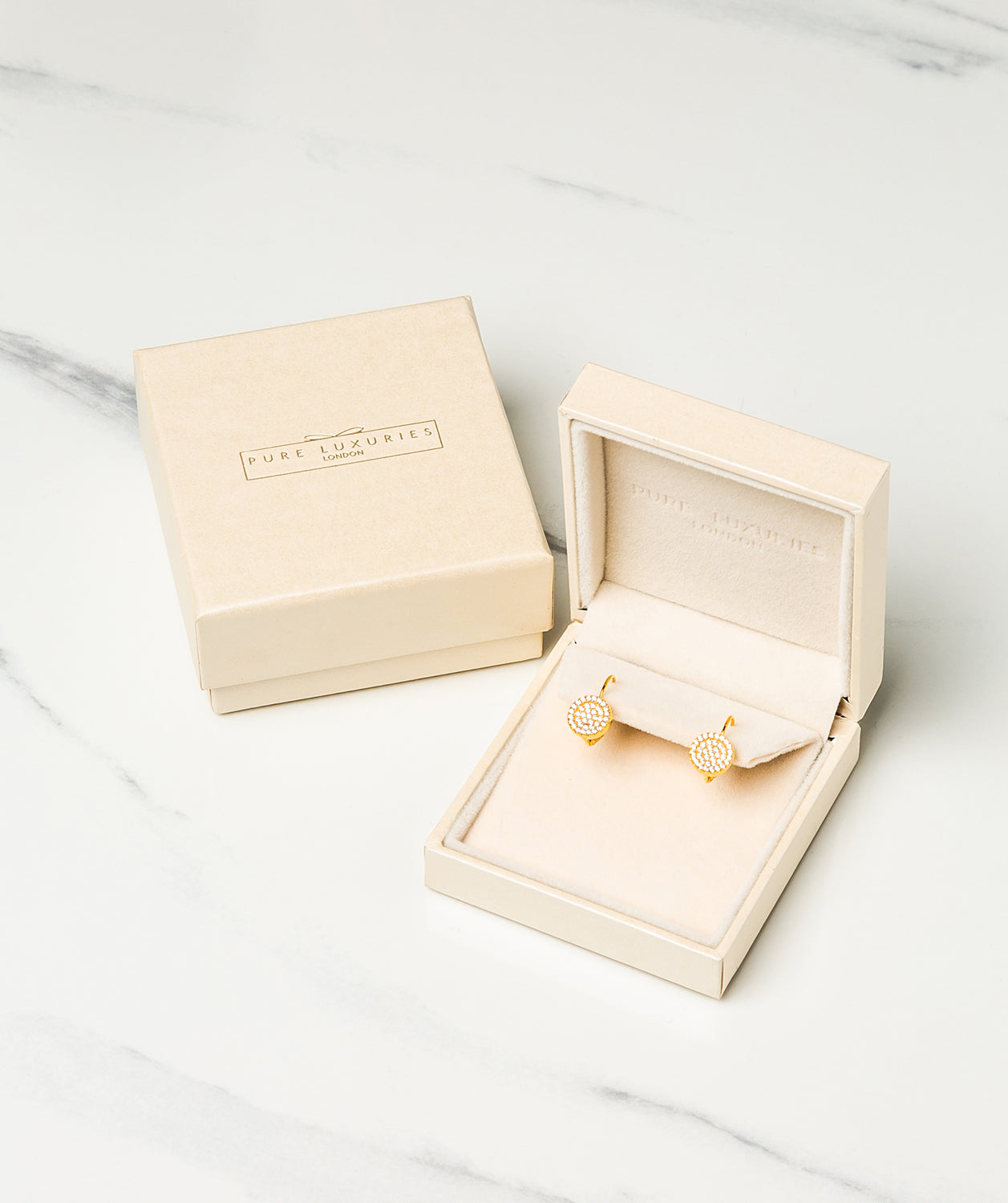 Gift Packaged 'Capella' 18ct Yellow Gold Plated 925 Silver & Cubic Zirconia Drop Earrings