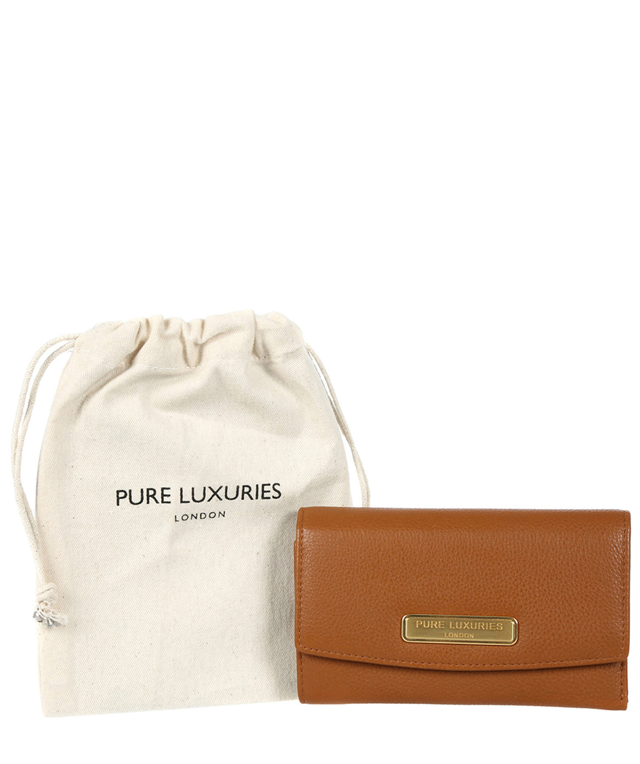'Austen' Tan Natural Leather Purse