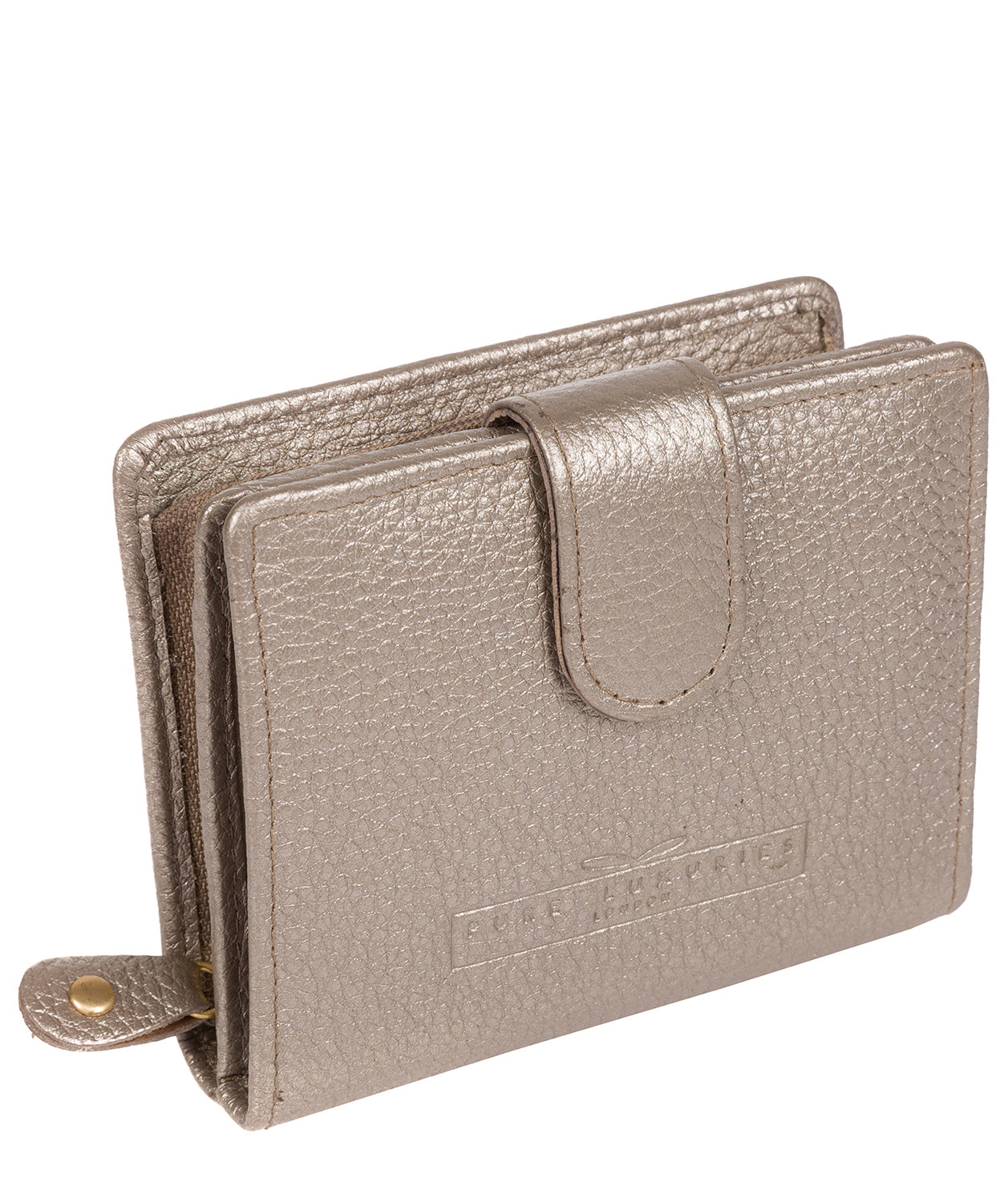 'Tori' Metallic Bronze Leather Purse image 3