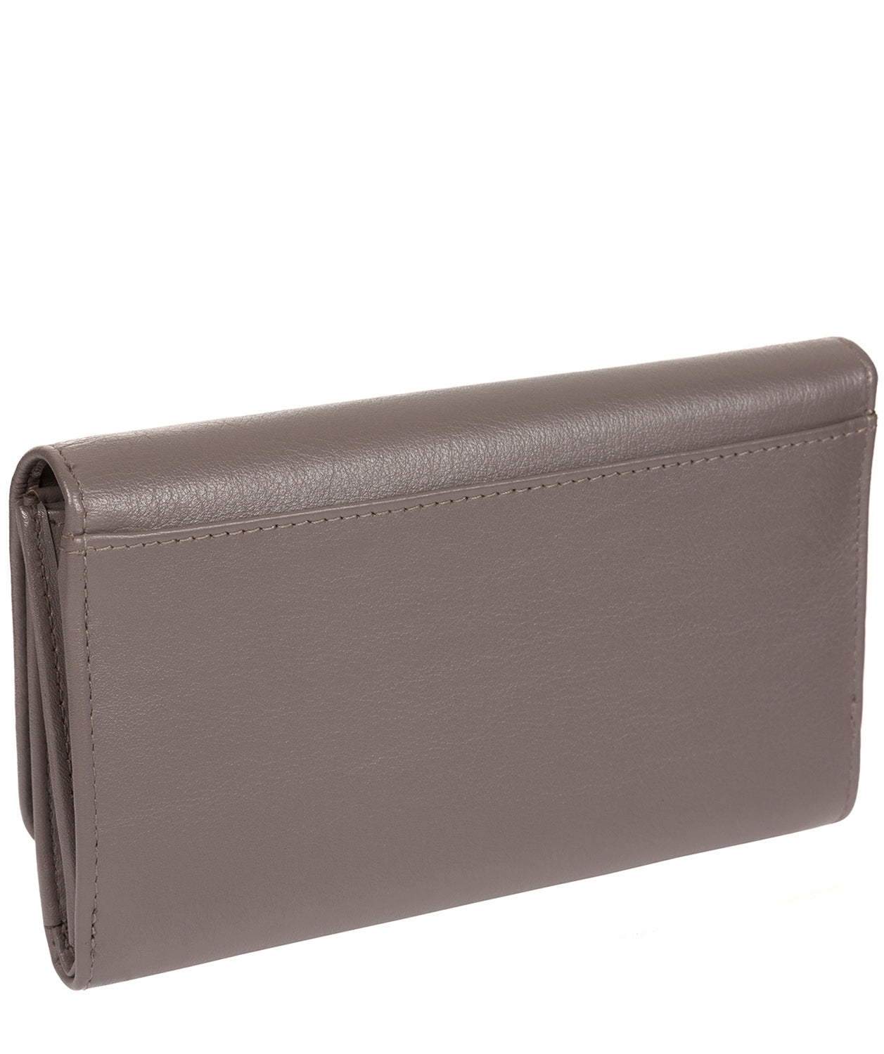 'Pearl' Taupe Grey Leather Purse image 6