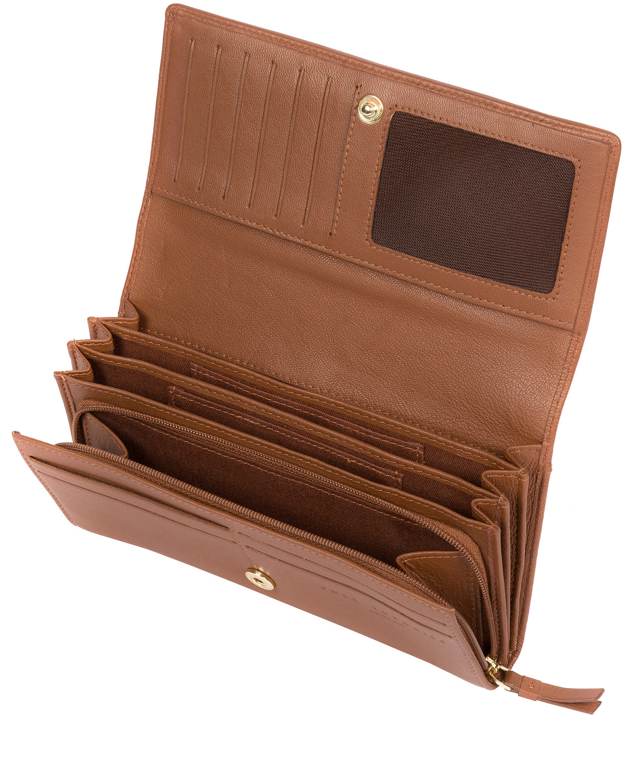 'Kite' Tan Leather Tri-Fold Purse image 4