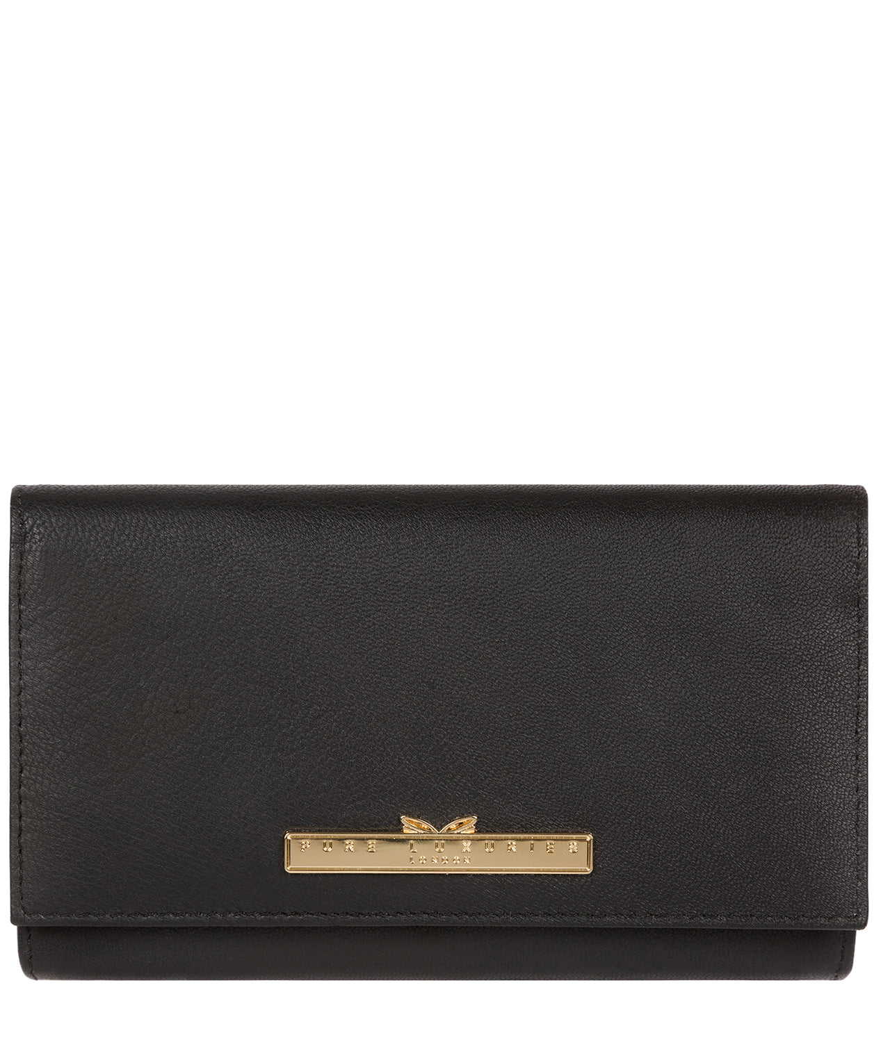 'Finch' Black Leather Bi-Fold Purse image 1