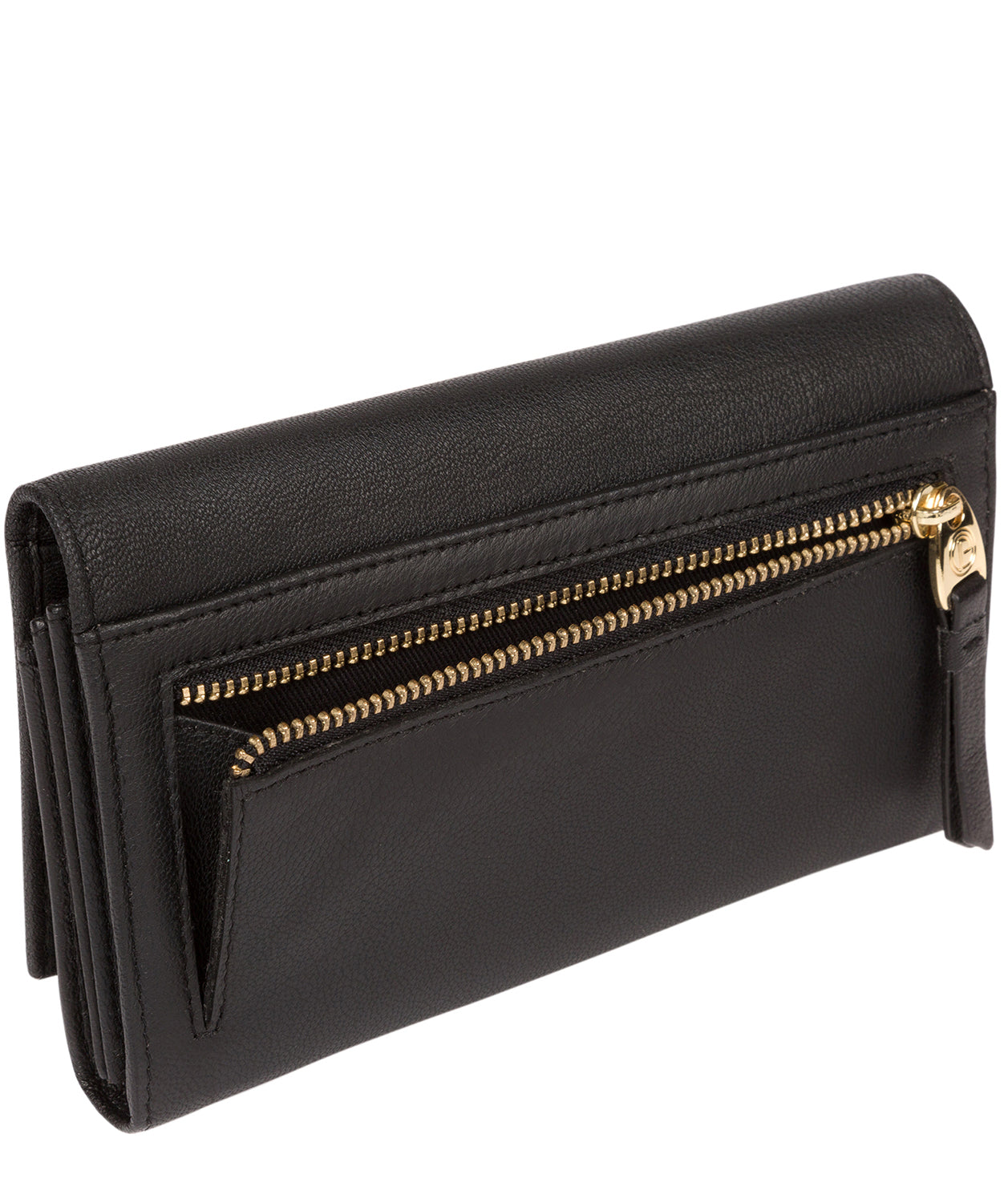 'Finch' Black Leather Bi-Fold Purse image 3