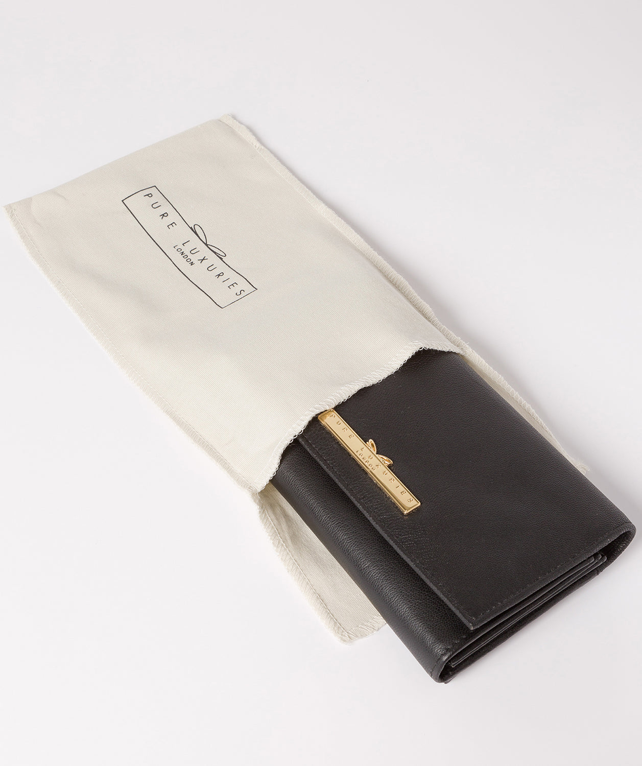 'Finch' Black Leather Bi-Fold Purse image 5