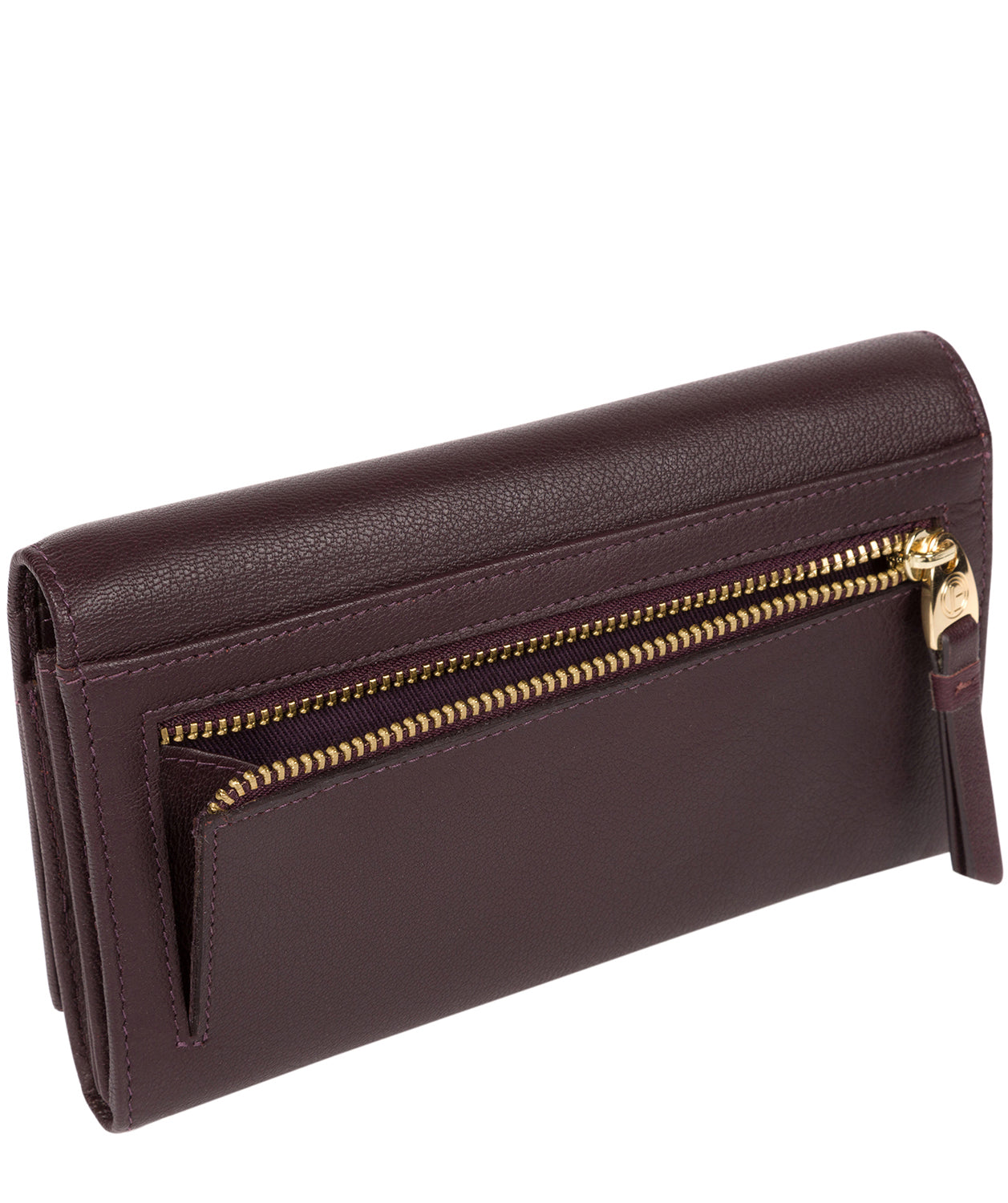 'Finch' Plum Leather Bi-Fold Purse image 3