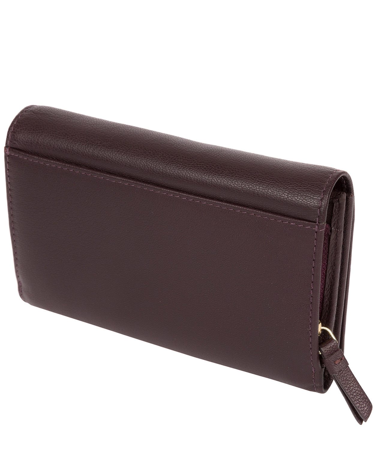'Swift' Plum Leather Tri-Fold Purse image 3