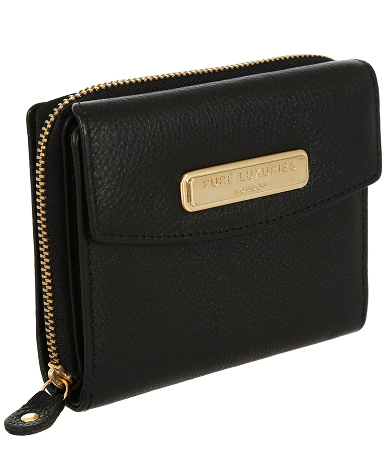 'Christie' Black Fine Leather RFID Purse