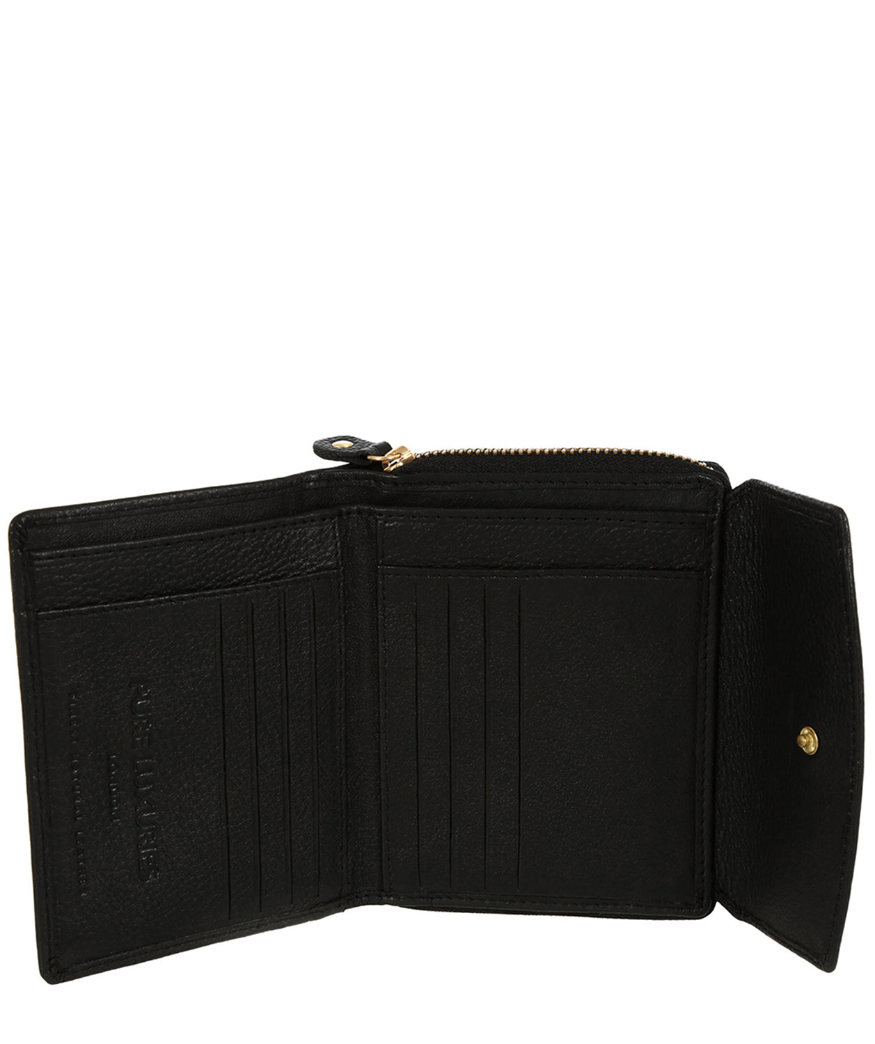 'Christie' Black Fine Leather RFID Purse