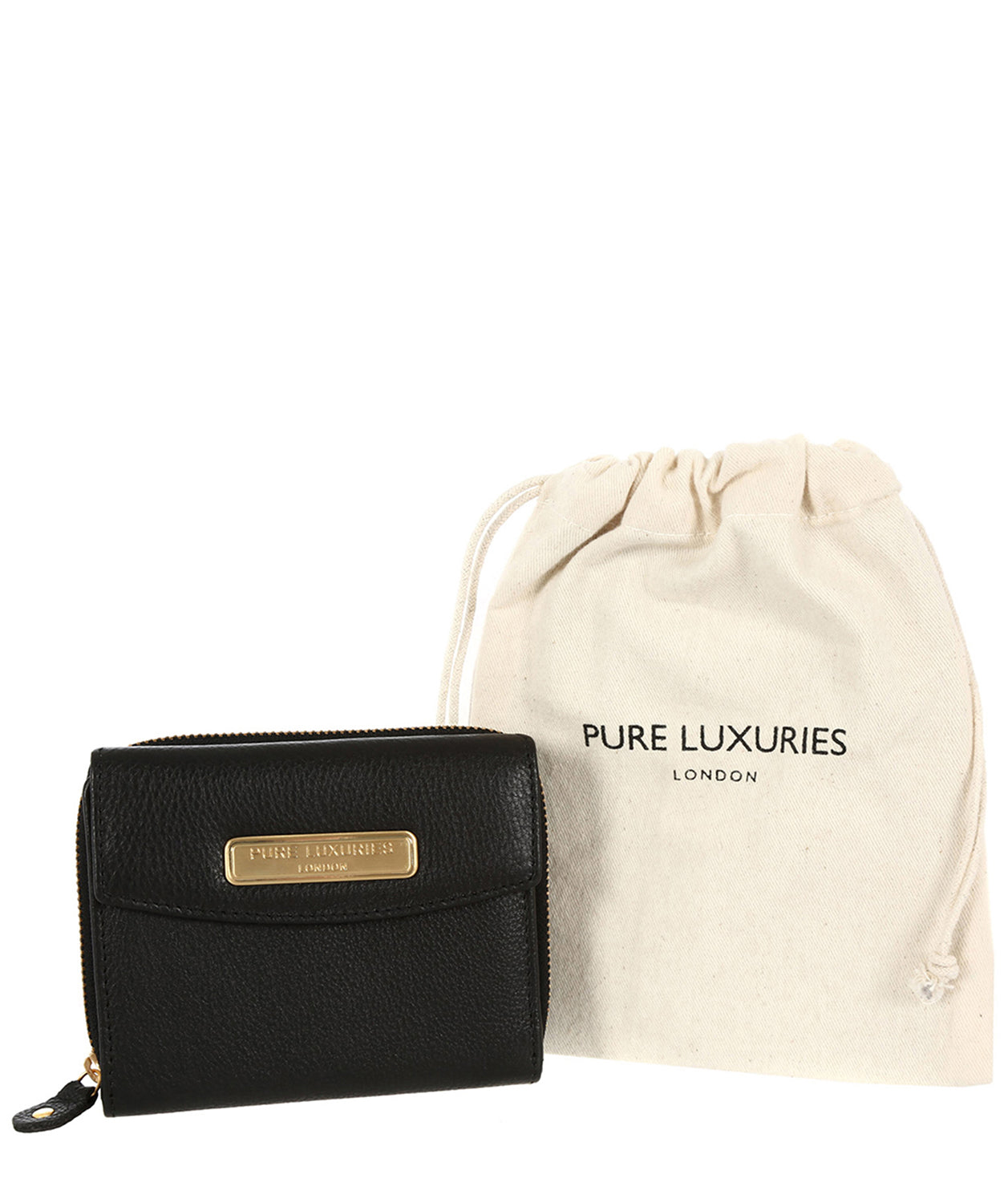 'Christie' Black Fine Leather RFID Purse