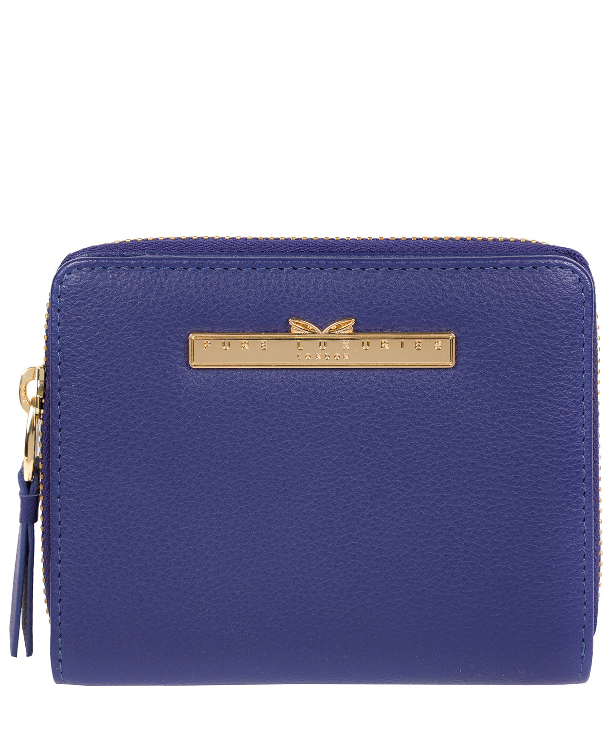 'Piper' Navy Leather Bi-Fold Purse Pure Luxuries London