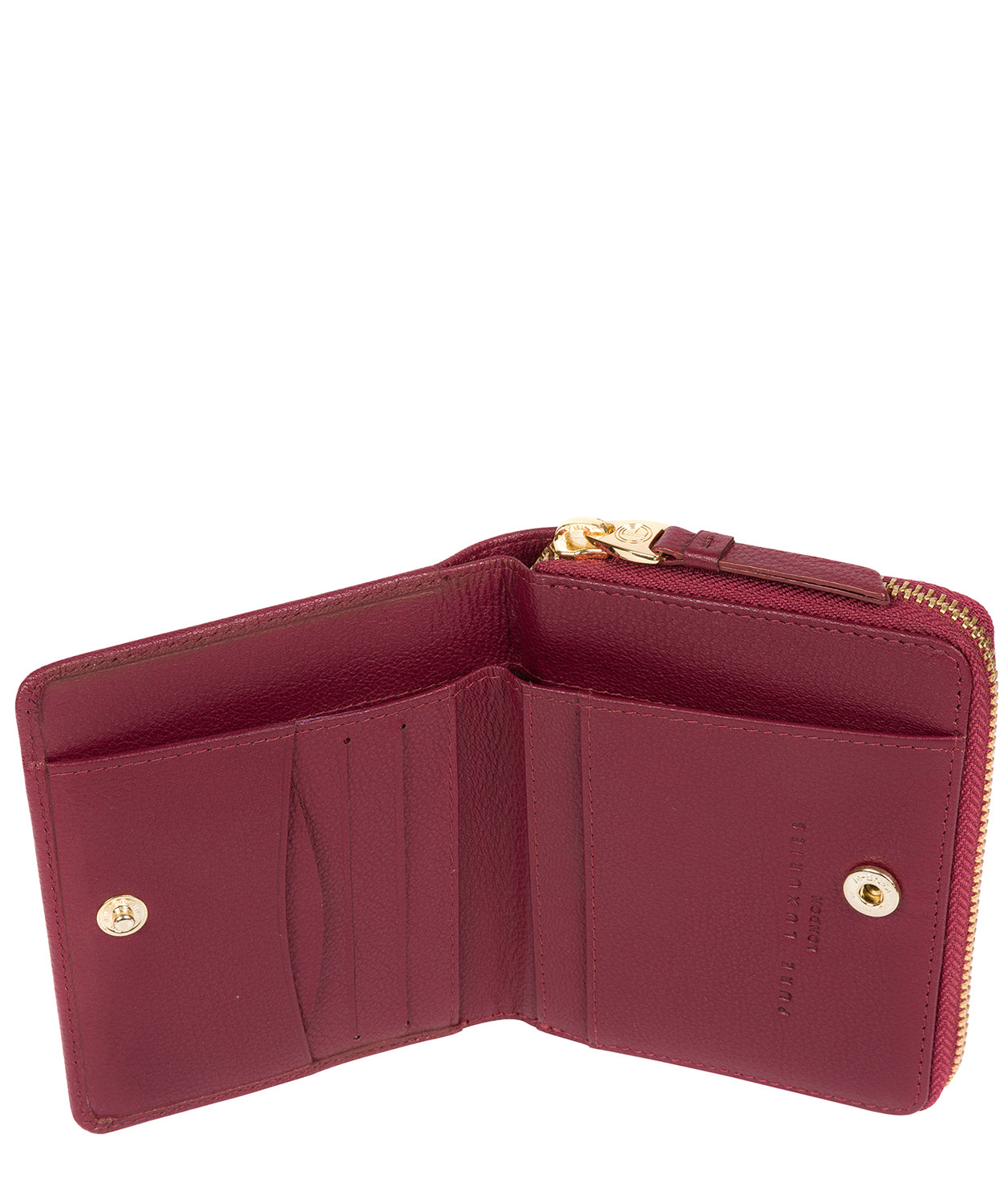 'Piper' Pomegranate Leather Bi-Fold Purse image 4