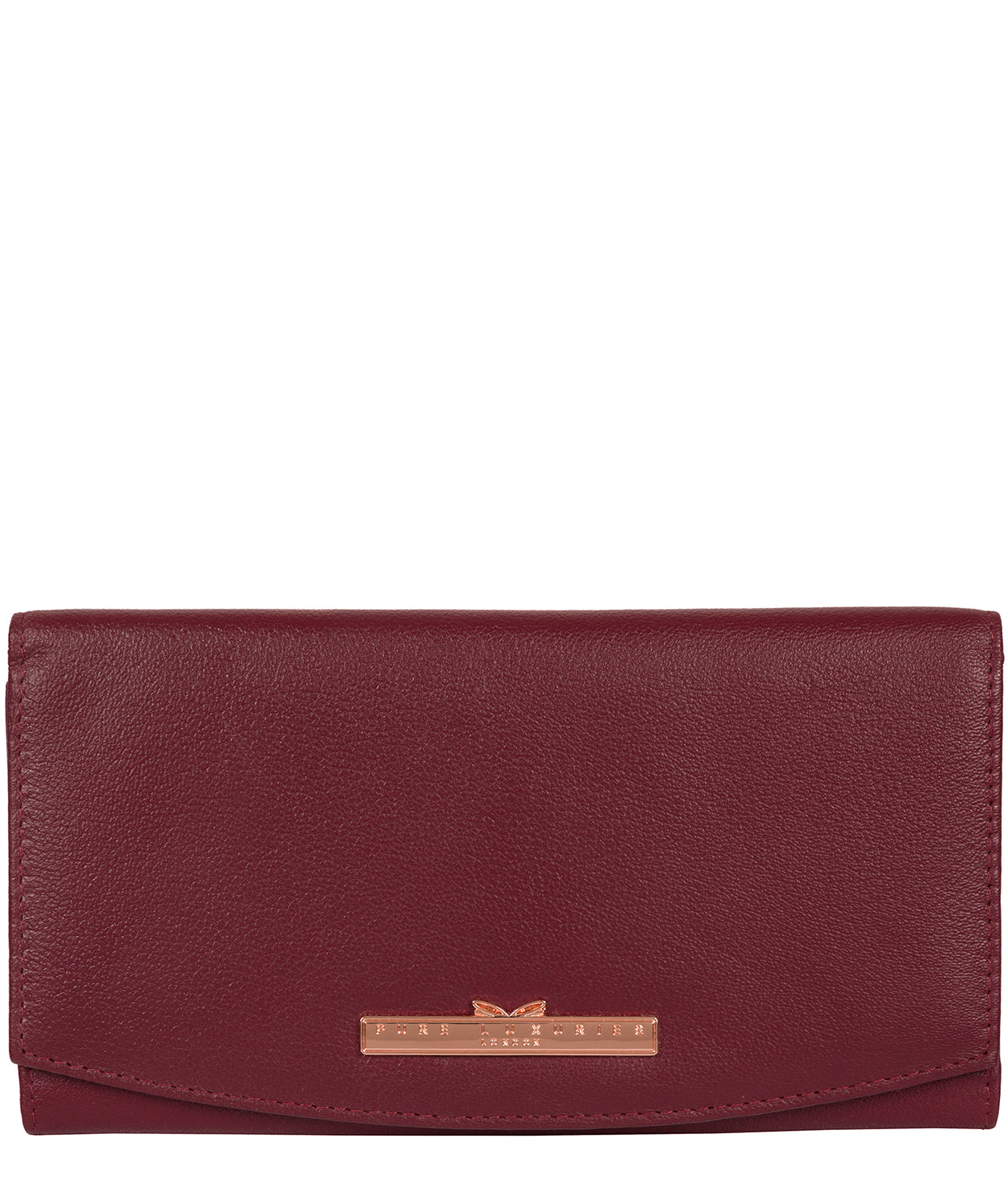 'Lark' Pomegranate Leather Purse image 1