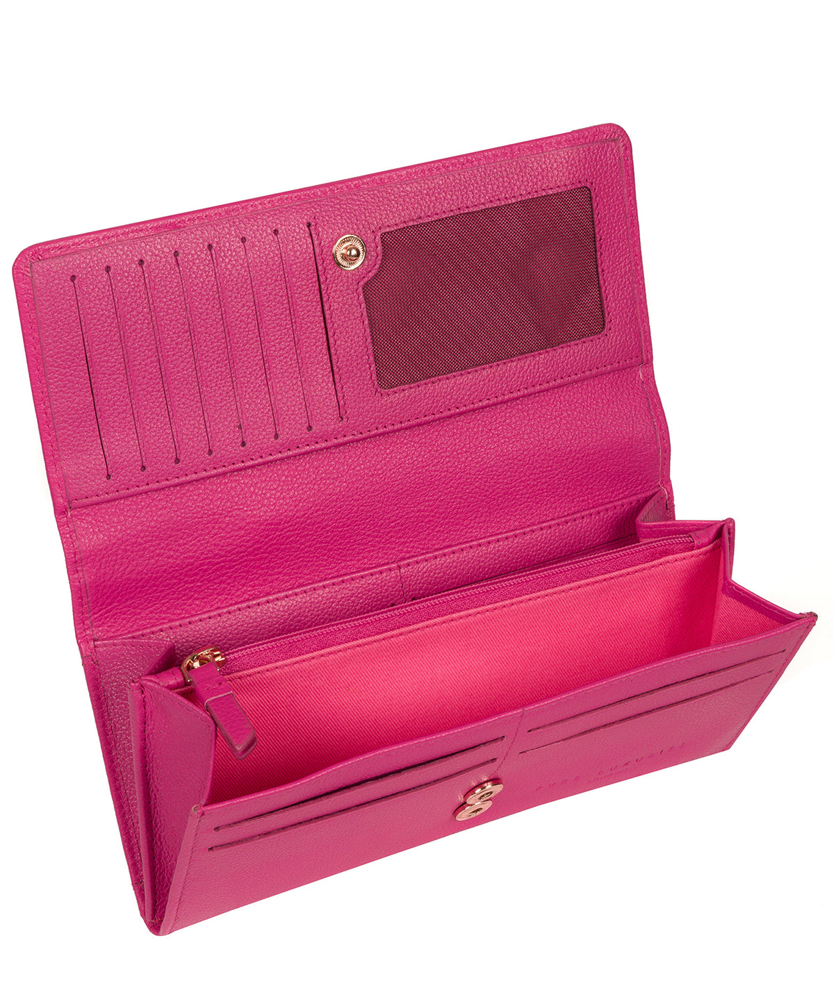 'Pipit' Fuchsia Leather Purse image 4
