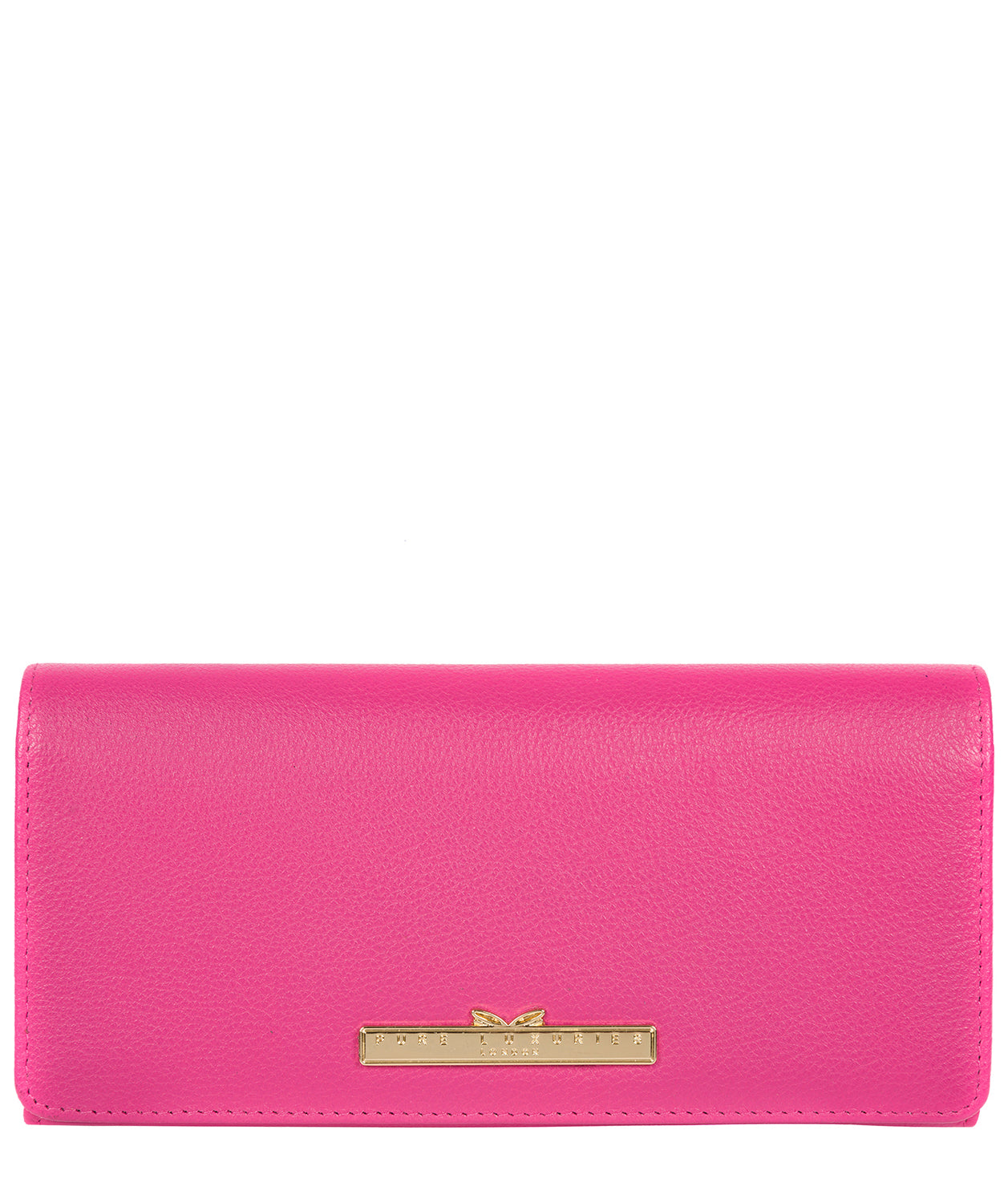 'Pipit' Fuchsia Leather Bi-Fold Purse Pure Luxuries London