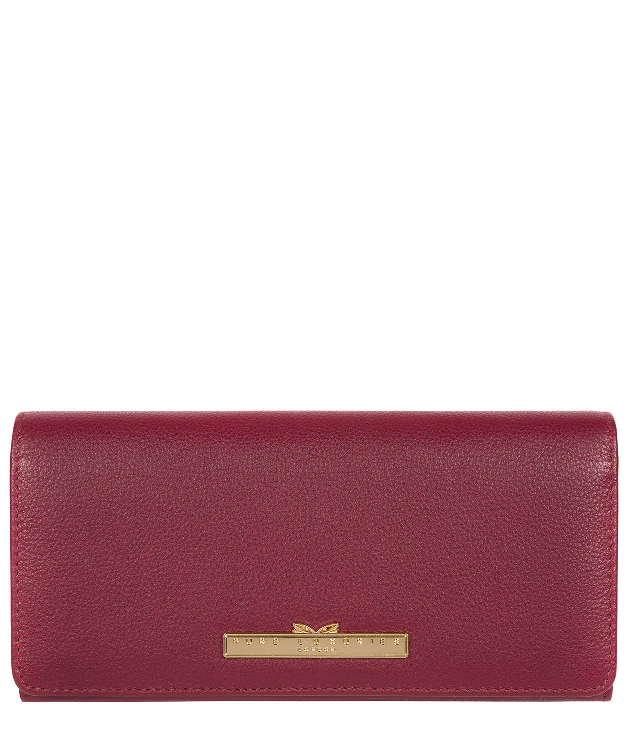 'Pipit' Pomegranate Leather Bi-Fold Purse