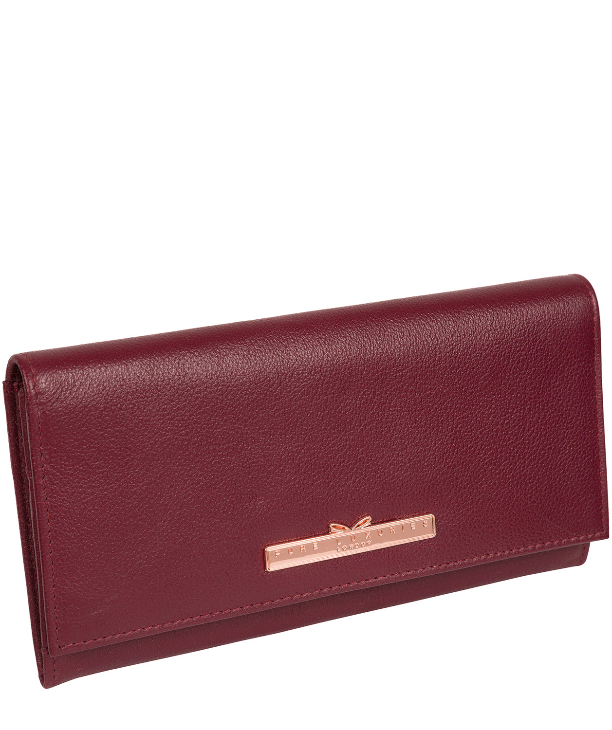 'Wren' Pomegranate Leather Purse image 5