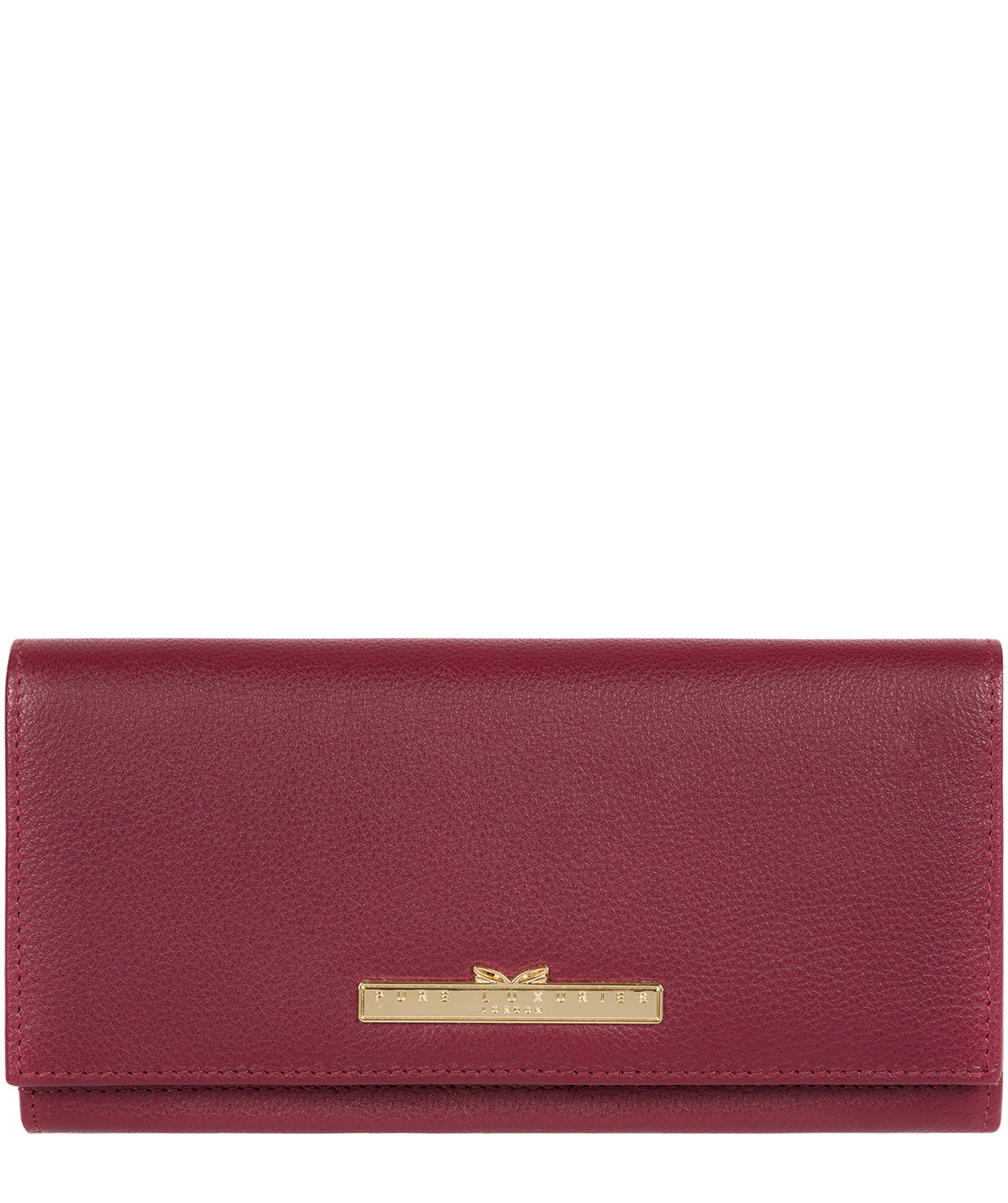 'Wren' Pomegranate Leather Tri-Fold Purse image 1