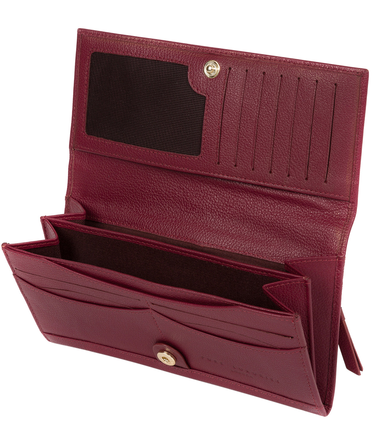 'Wren' Pomegranate Leather Tri-Fold Purse image 4