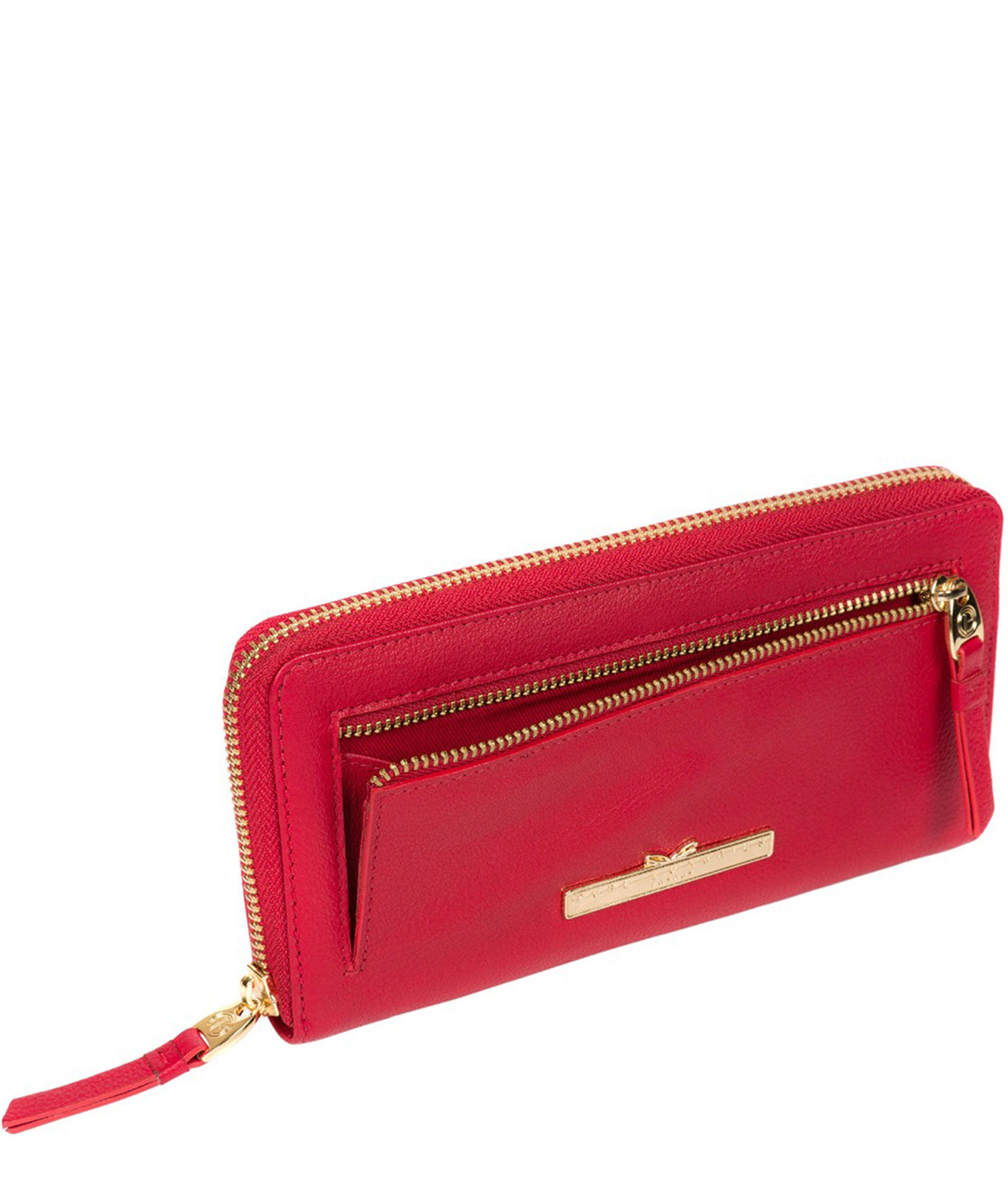 'Starling' Barbados Cherry Leather Bi-Fold Purse