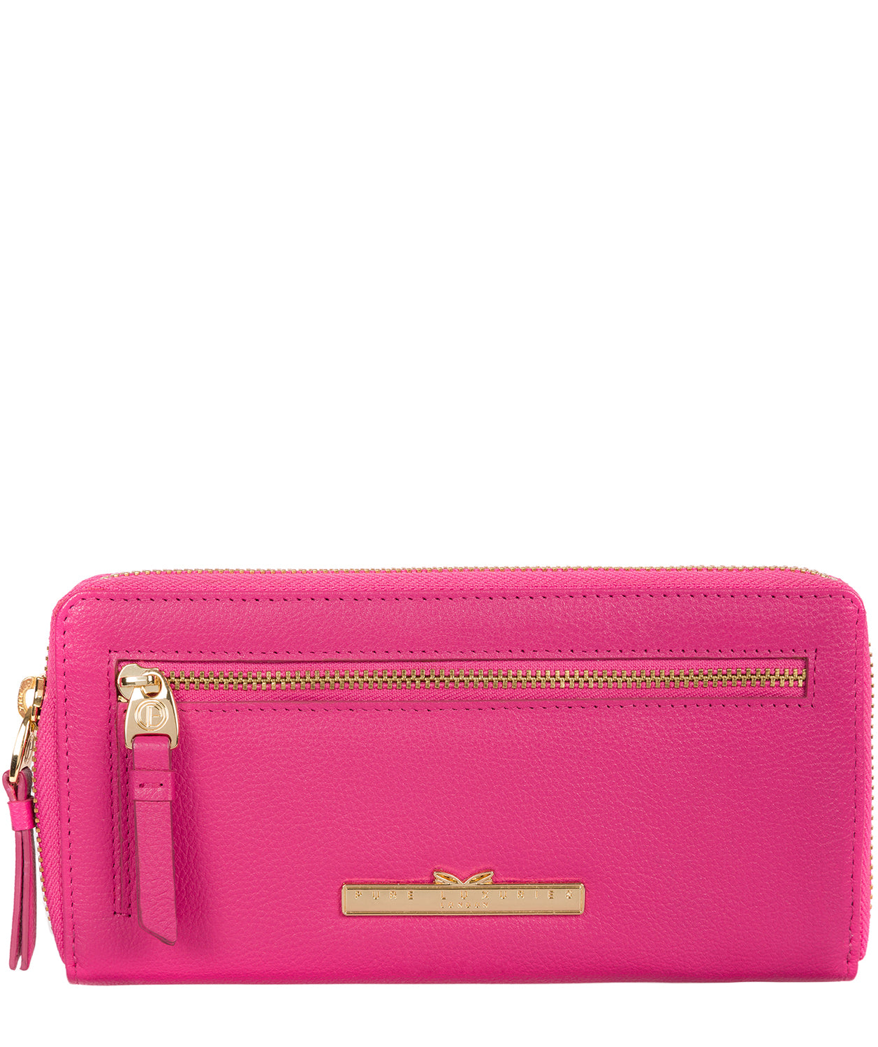 'Starling' Fuchsia Leather Bi-Fold Purse Pure Luxuries London