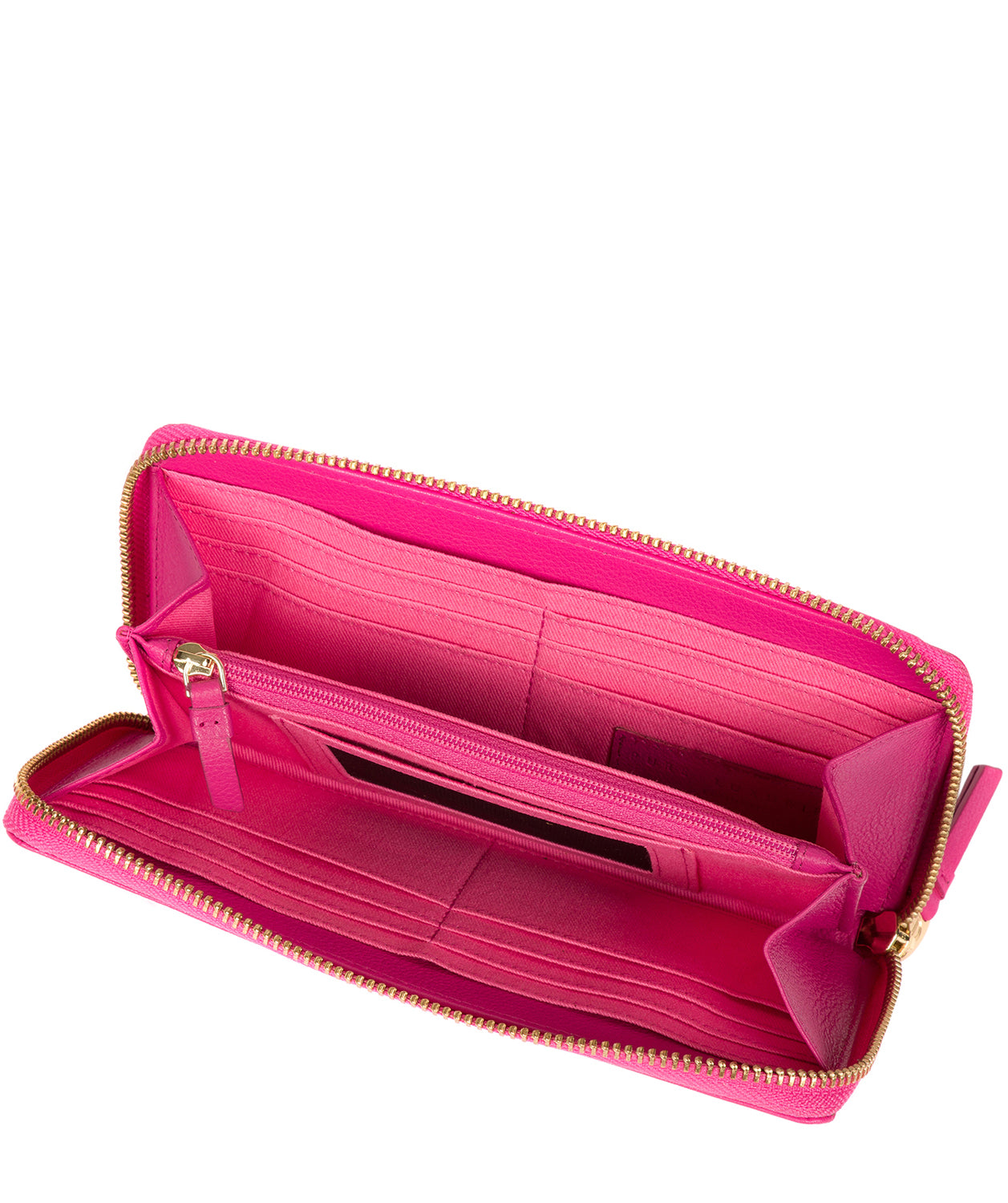 'Starling' Fuchsia Leather Bi-Fold Purse Pure Luxuries London