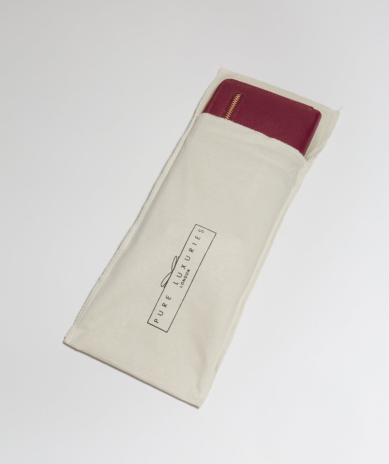 'Starling' Pomegranate Leather Purse image 6