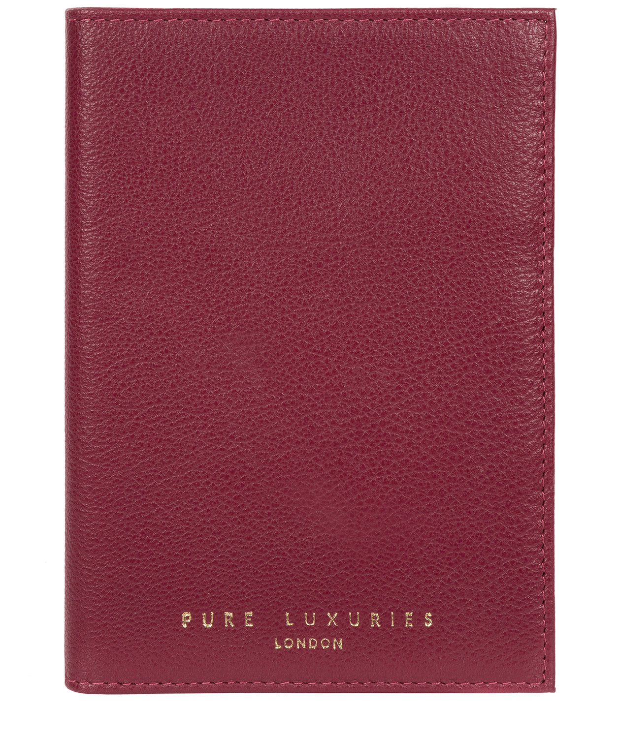 'Jet' Pomegranate Leather Passport Holder image 1