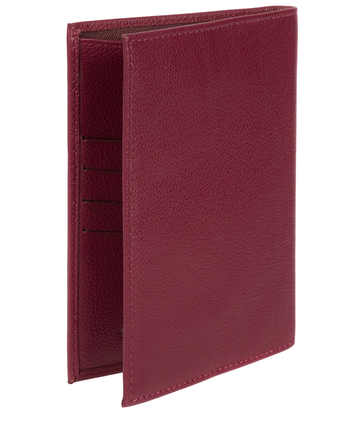 'Jet' Pomegranate Leather Passport Holder image 3