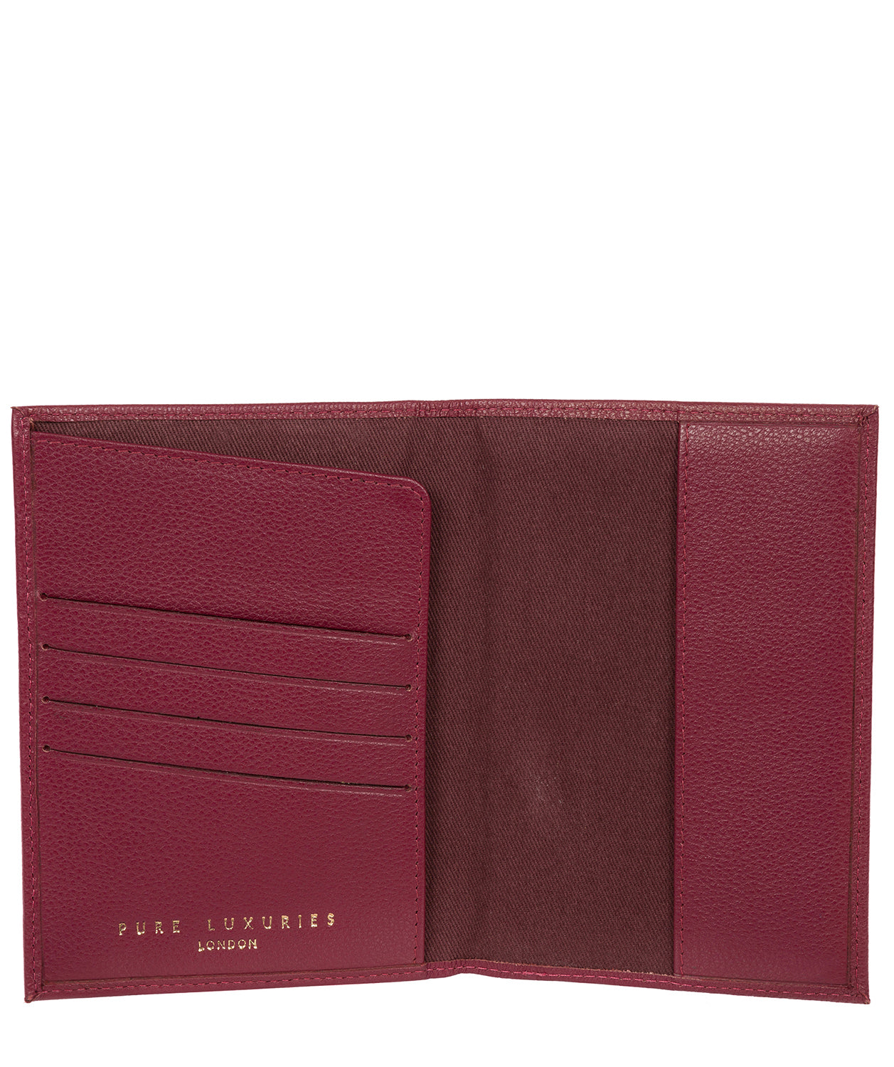 'Jet' Pomegranate Leather Passport Holder image 4