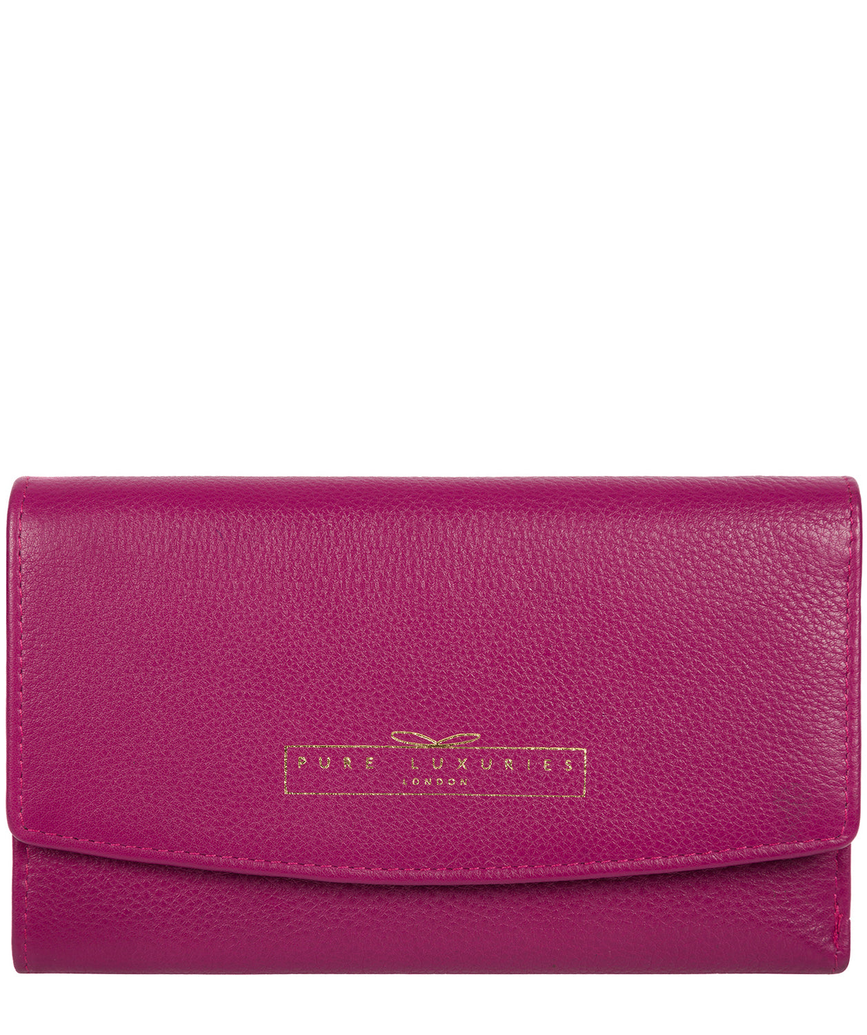 'Tulip' Orchid Leather Tri-Fold Purse image 1